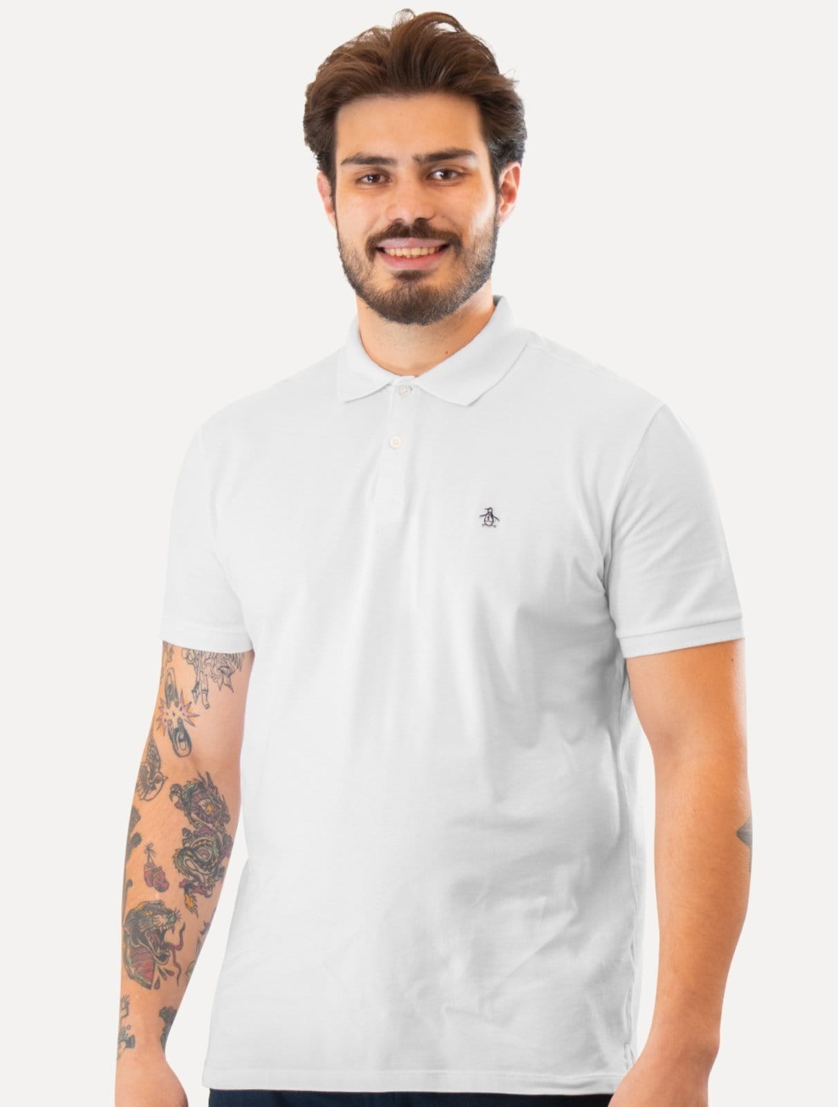 Polo Original Penguin Masculina Piquet Classic Branca