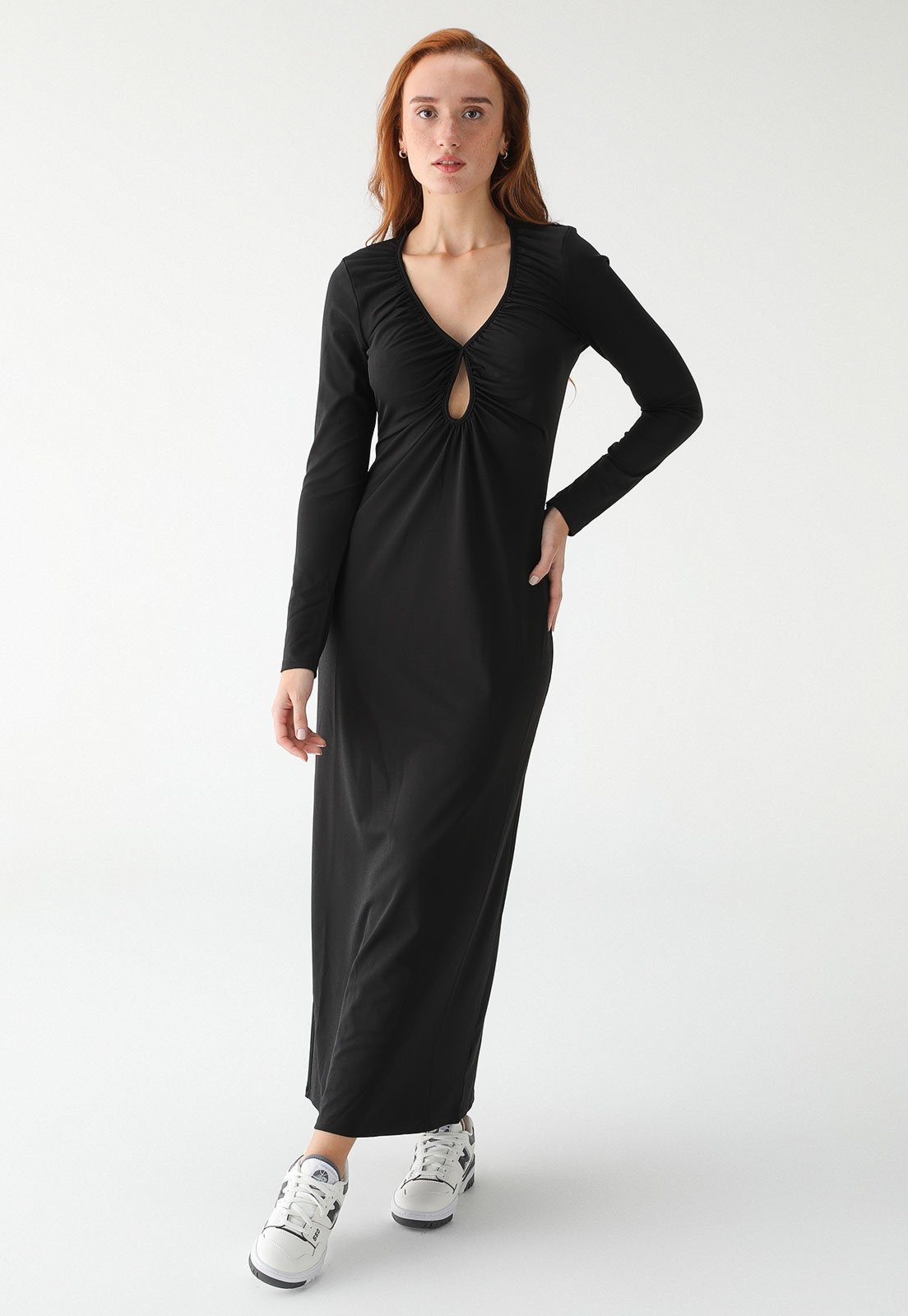 Imagem principal Vestido TOPSHOP Midi Recorte Topshop preto