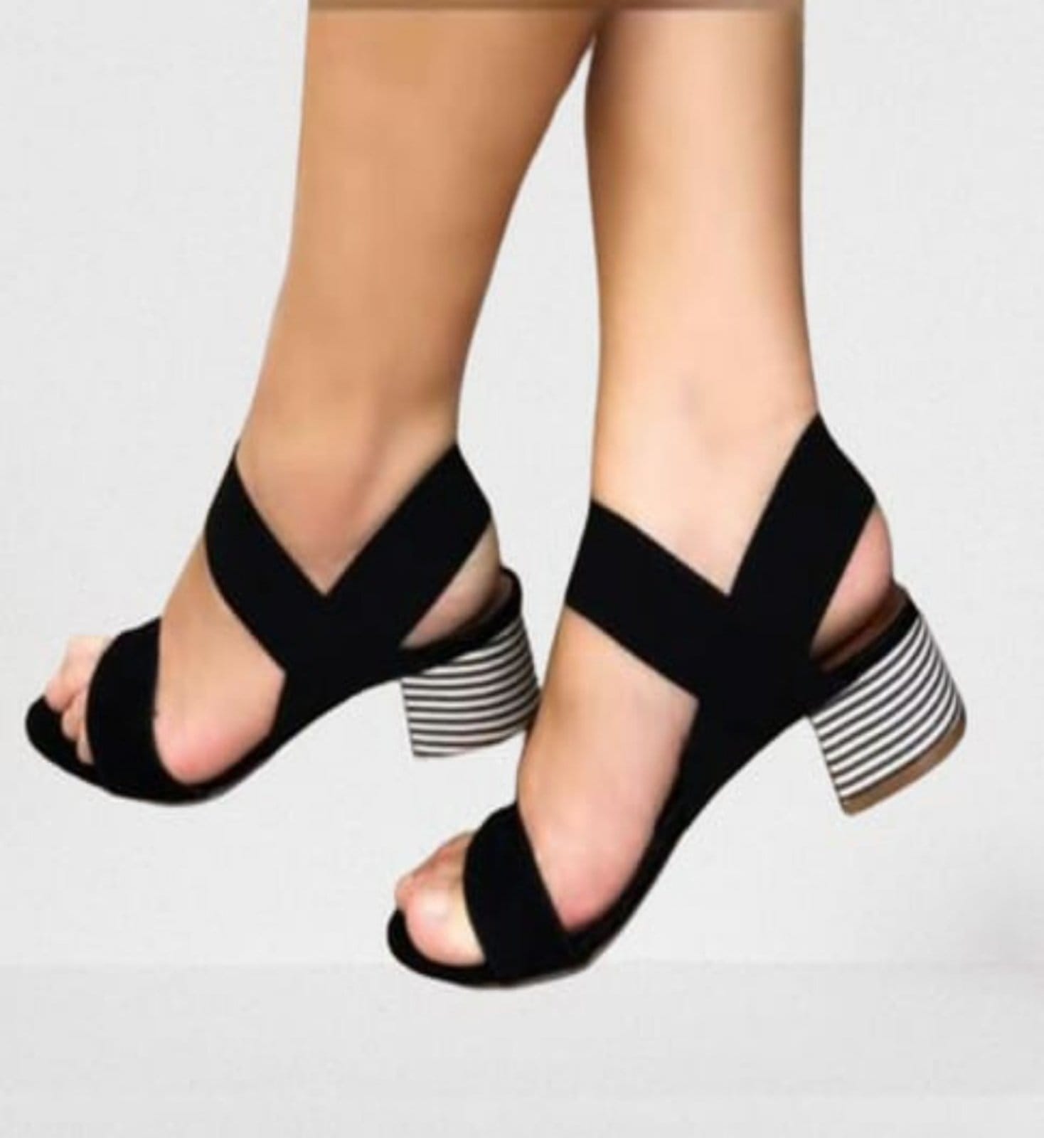 SANDÁLIA DELAZARI SALTO BLOCO COM ELASTICO