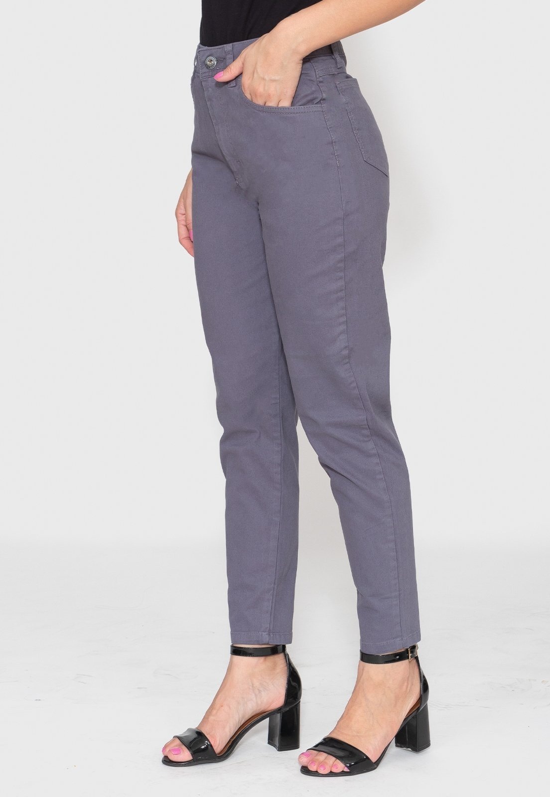 Imagem principal Calça Sarja Cintura Alta Moma 7873 Macaw cinza