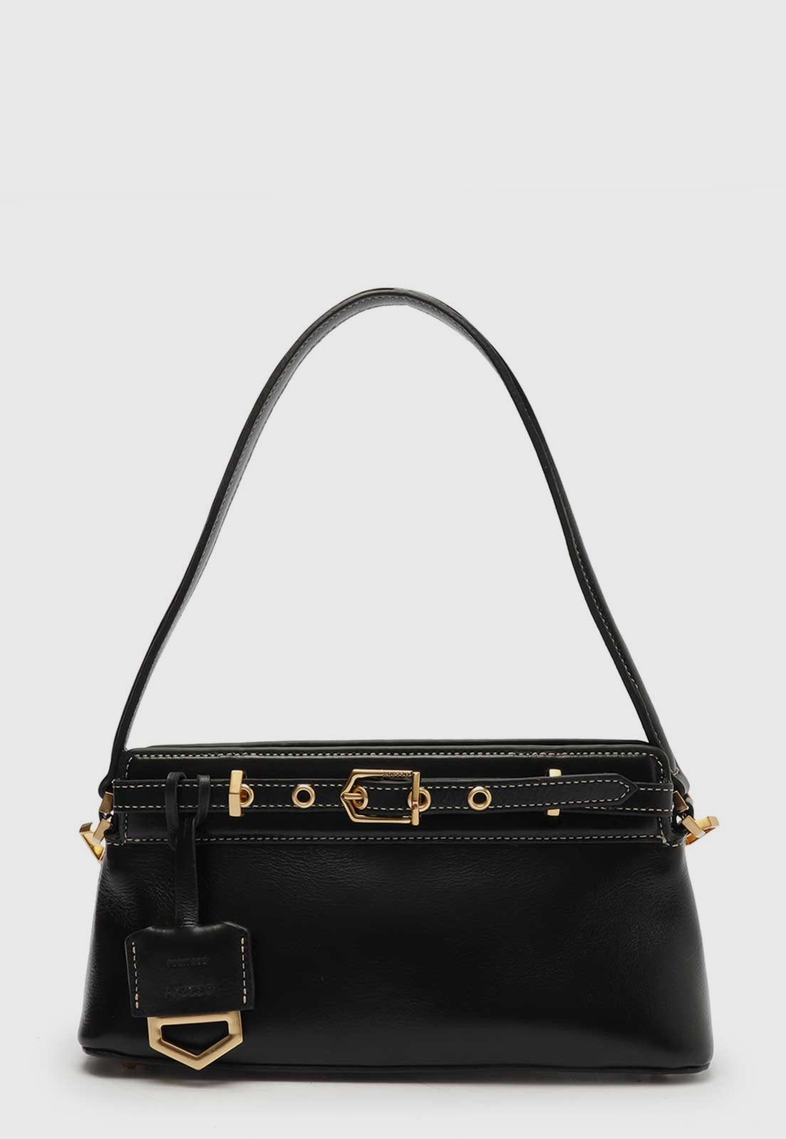 Imagem principal Bolsa Tiracolo Feminina Arezzo Heritage Leather Preta Arezzo preto