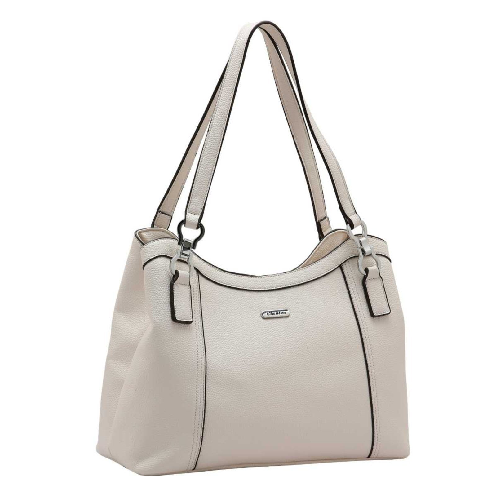 Bolsa Feminina Chenson Textura Delicada 3485328 OFF WHITE