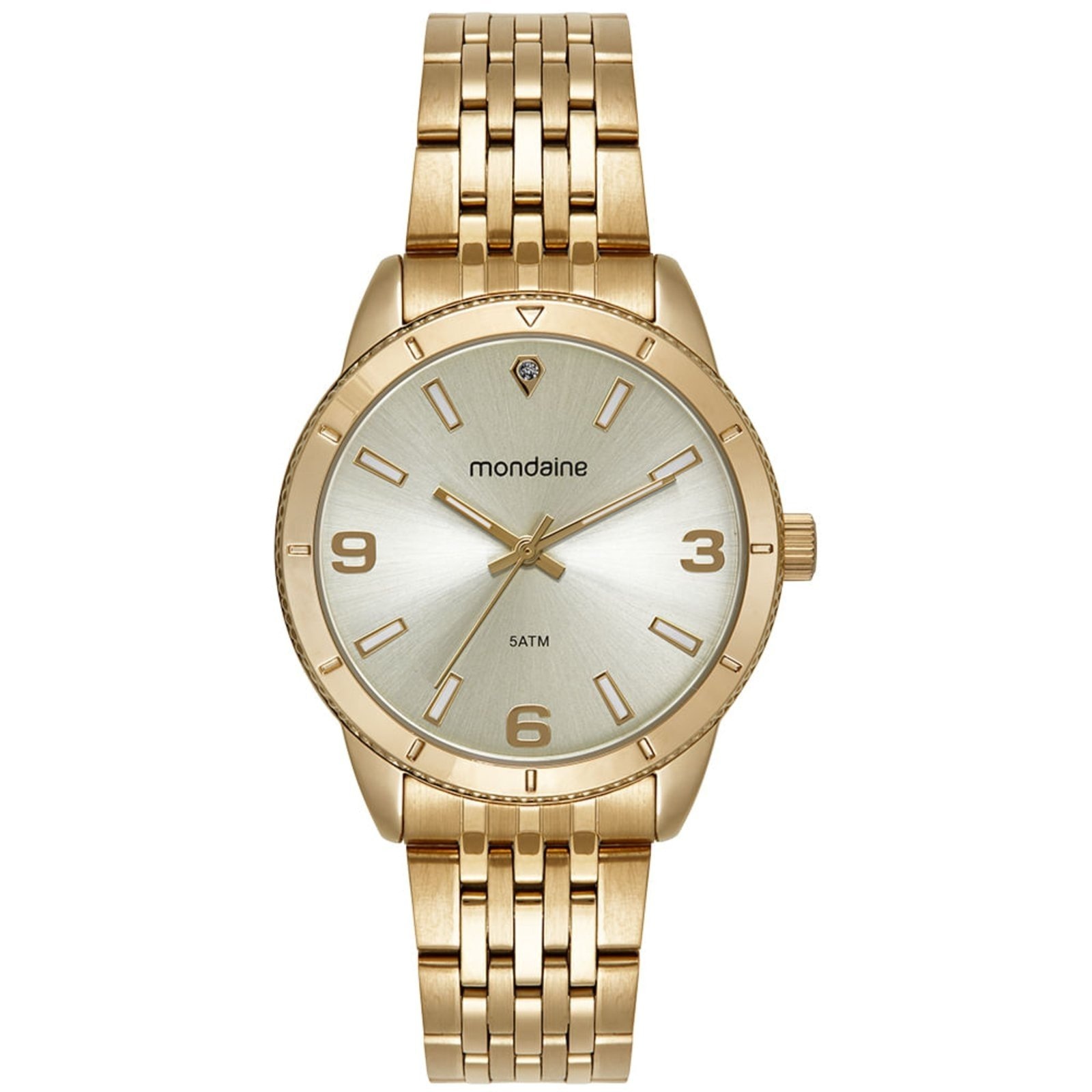 Imagem principal Relógio Feminino Caixa Serrilhada Estojo Mini Bolsa Mondaine prata