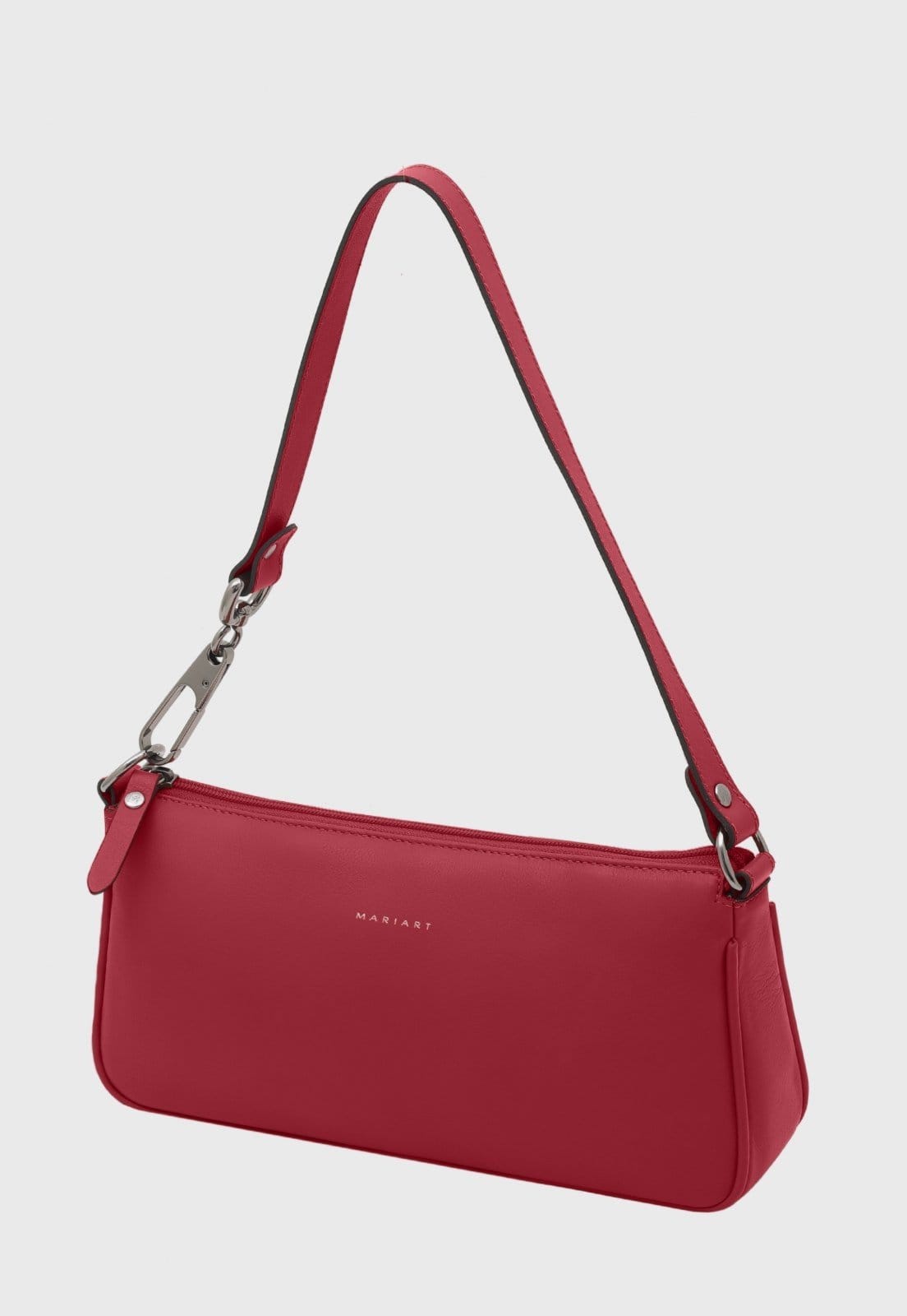 Bolsa Shoulder Couro Mariart Cacau Scarlet