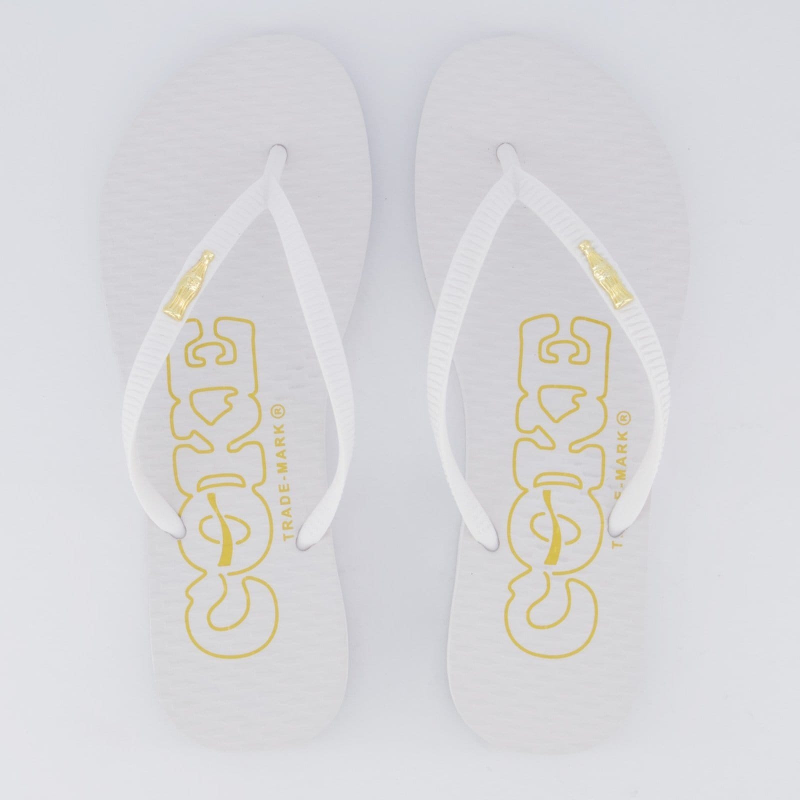 Chinelo Coca Cola Metallic Feminino Branco