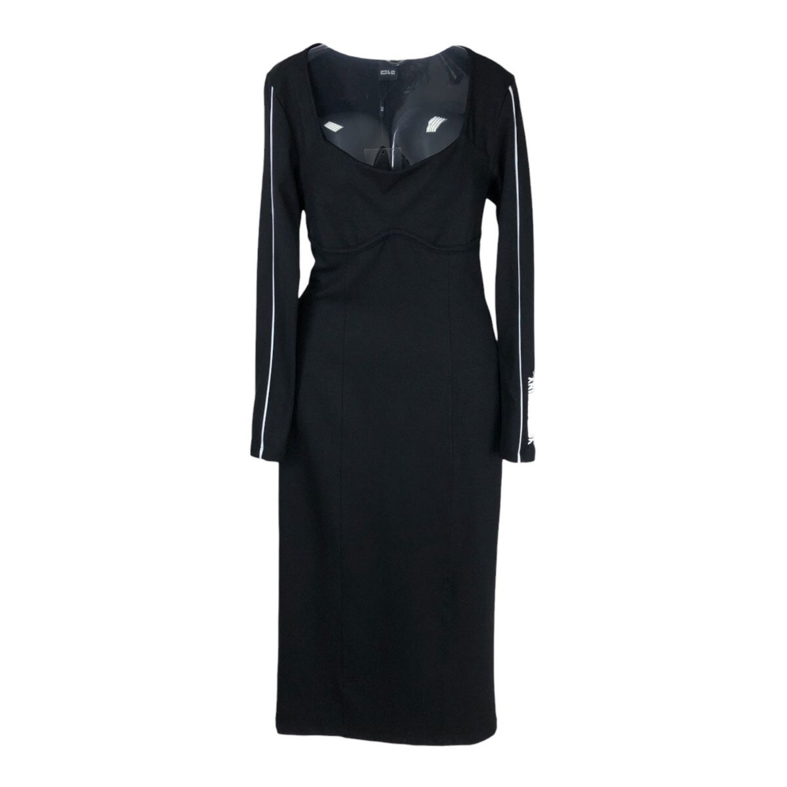 Imagem principal Vestido Midi Ajustado com Detalhe na Manga Colcci Branco Colcci preto