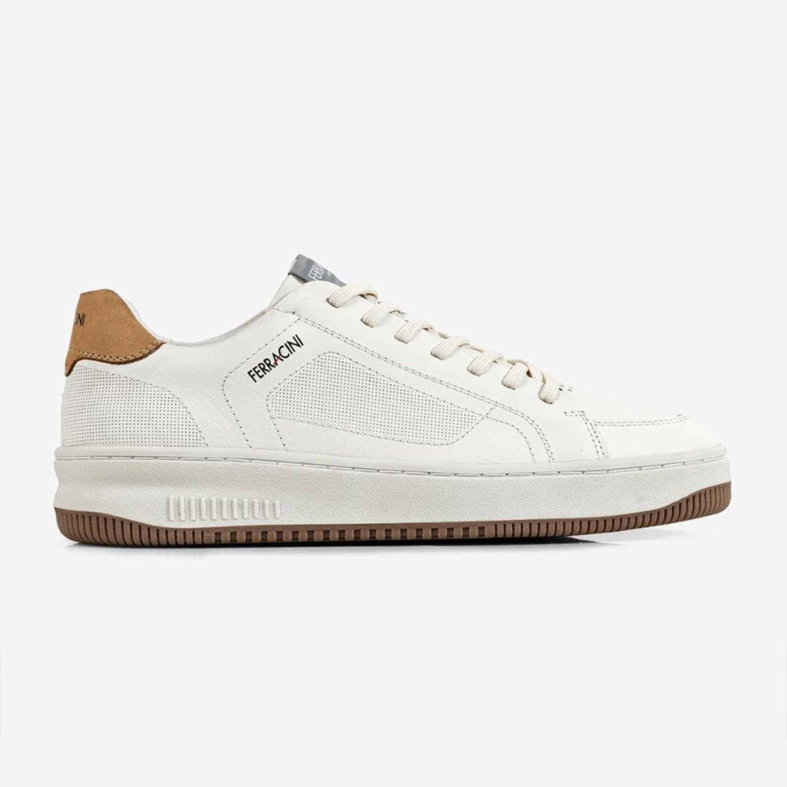 Imagem principal Tênis Ferracini Casual Masculino Couro Detalhe Marrom FERRACINI branco