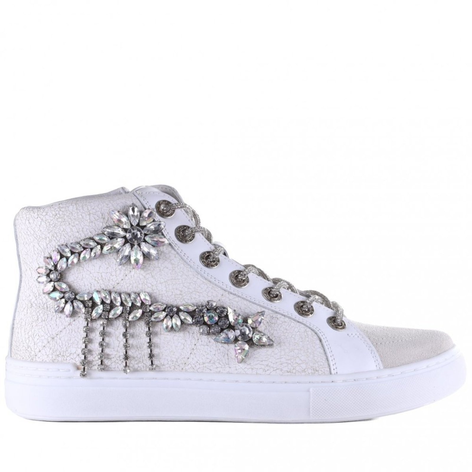 Imagem principal Tênis Feminino Zariff Cano Alto com Pedrarias Glw170 Zariff Zariff branco