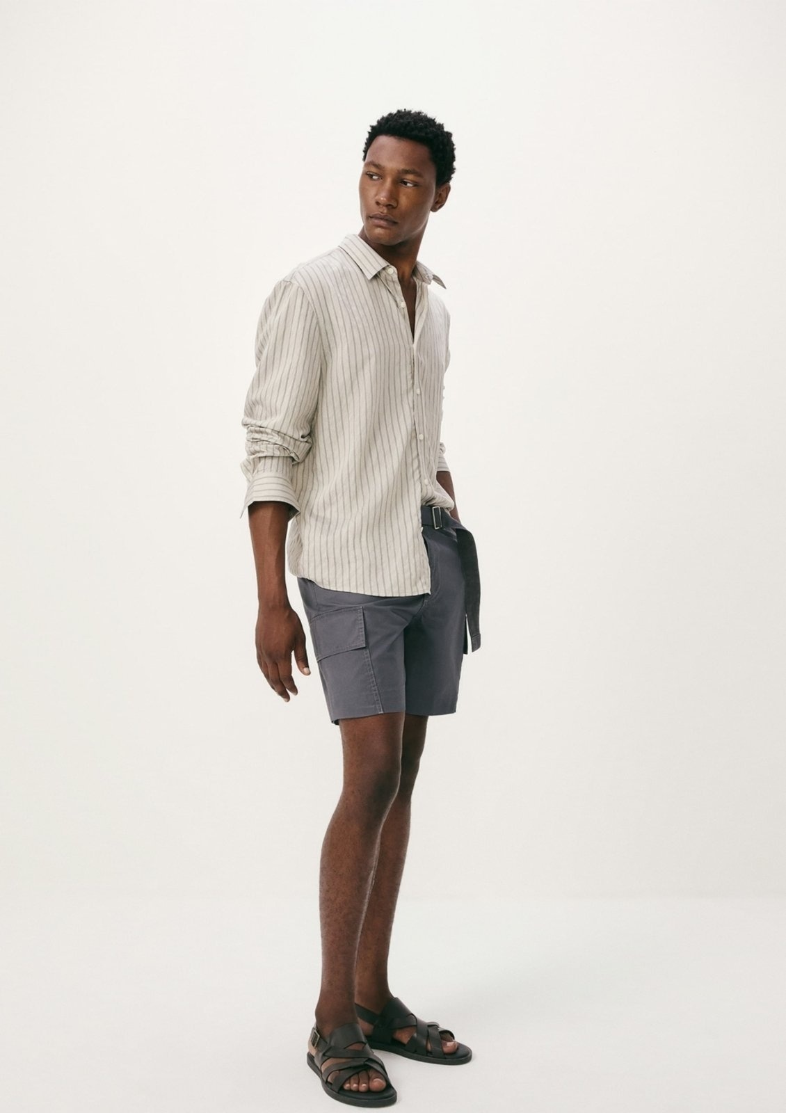 Imagem principal Bermuda Masculina Cargo Em Algodão Hering azul