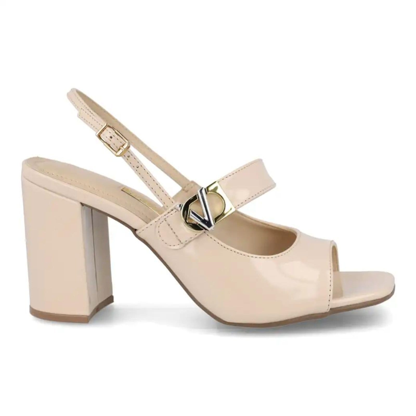 Sandália Via Marte Verniz Feminina Off-white