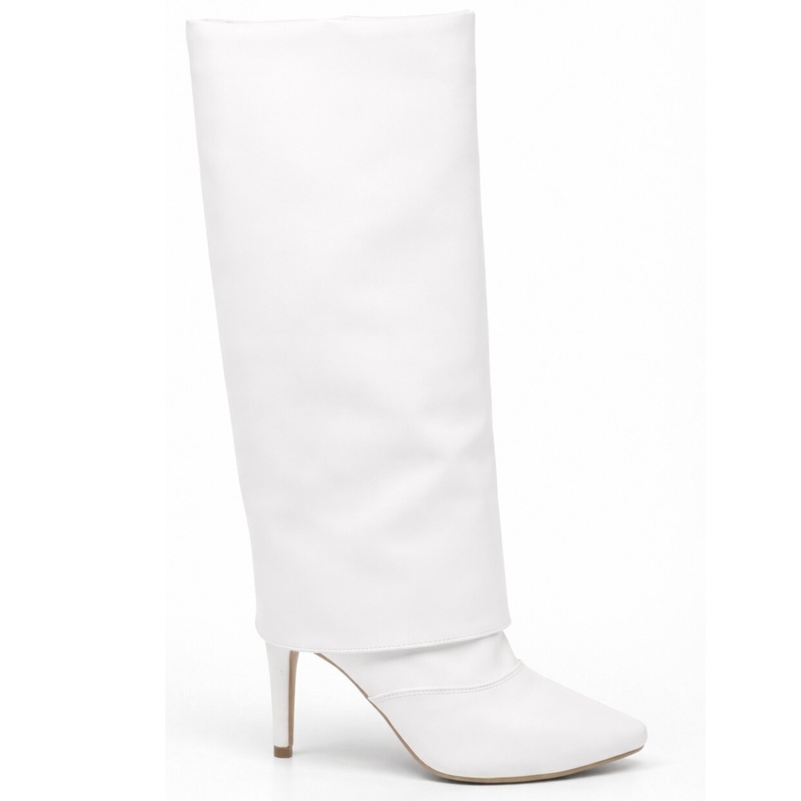 Imagem principal Bota Feminina Cano Longo Com Capa Salto Fino Elegante Flor da Pele 1796 Flor da Pele branco