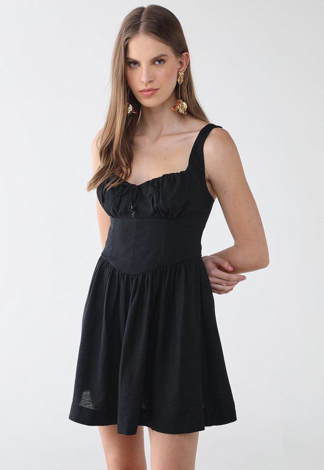 Imagem principal Vestido Feminino FARM Busto Franzido FARM preto