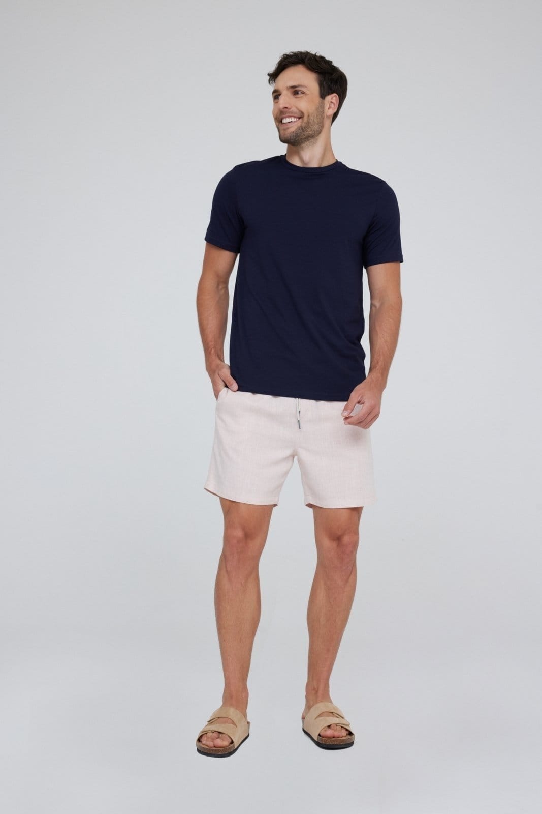 Bermuda Sarja Traymon Cós Elástico Mescla