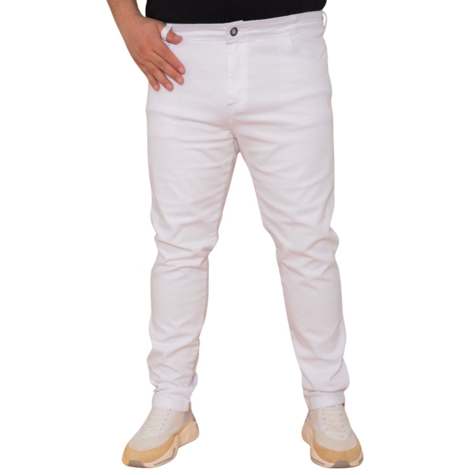 Imagem principal Calça Plus Size Masculina Alaska Alleppo Jeans branco