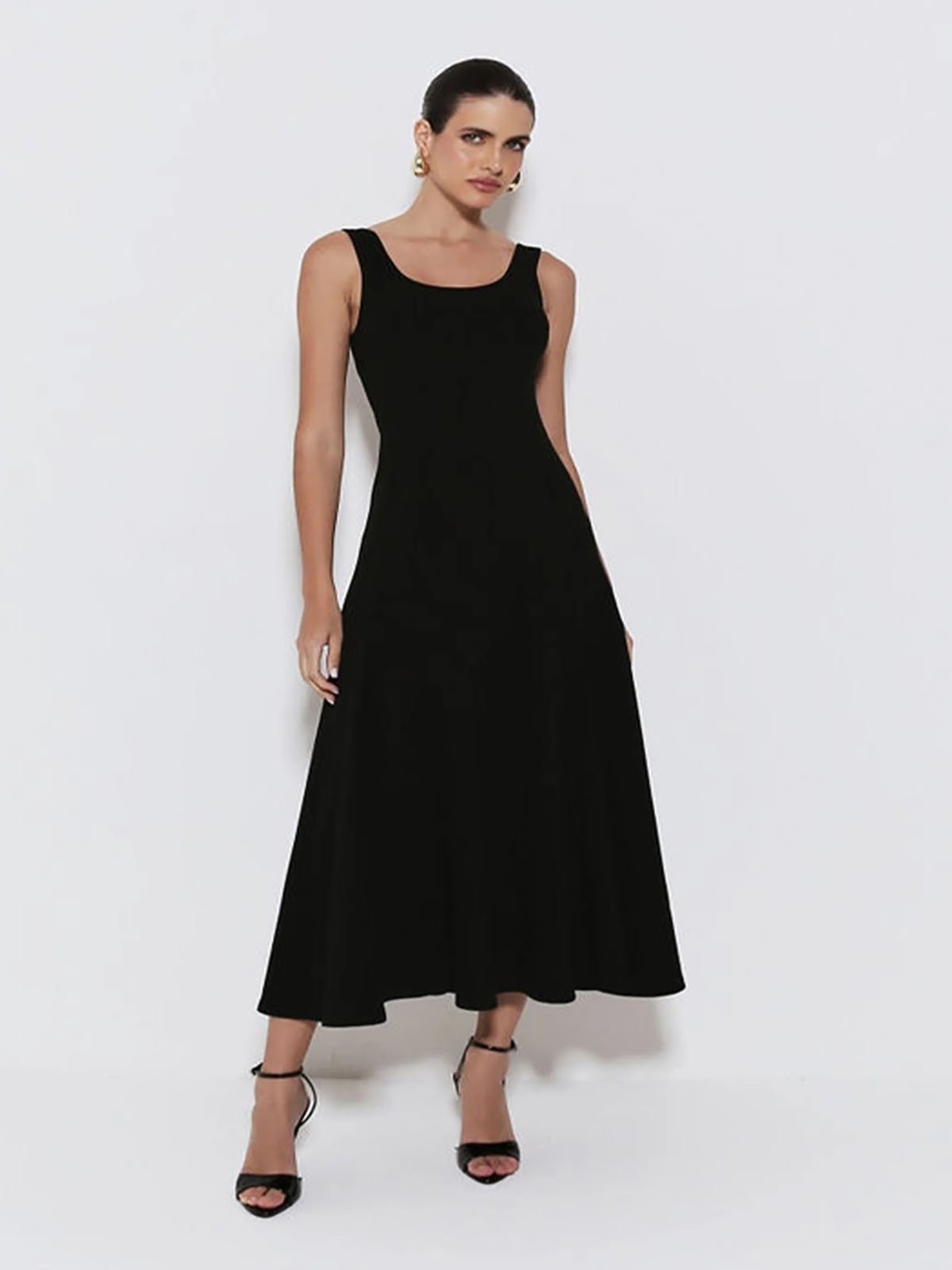 Imagem principal Vestido Midi Zen Com Recorte Busto e Saia Ampla ZEN preto