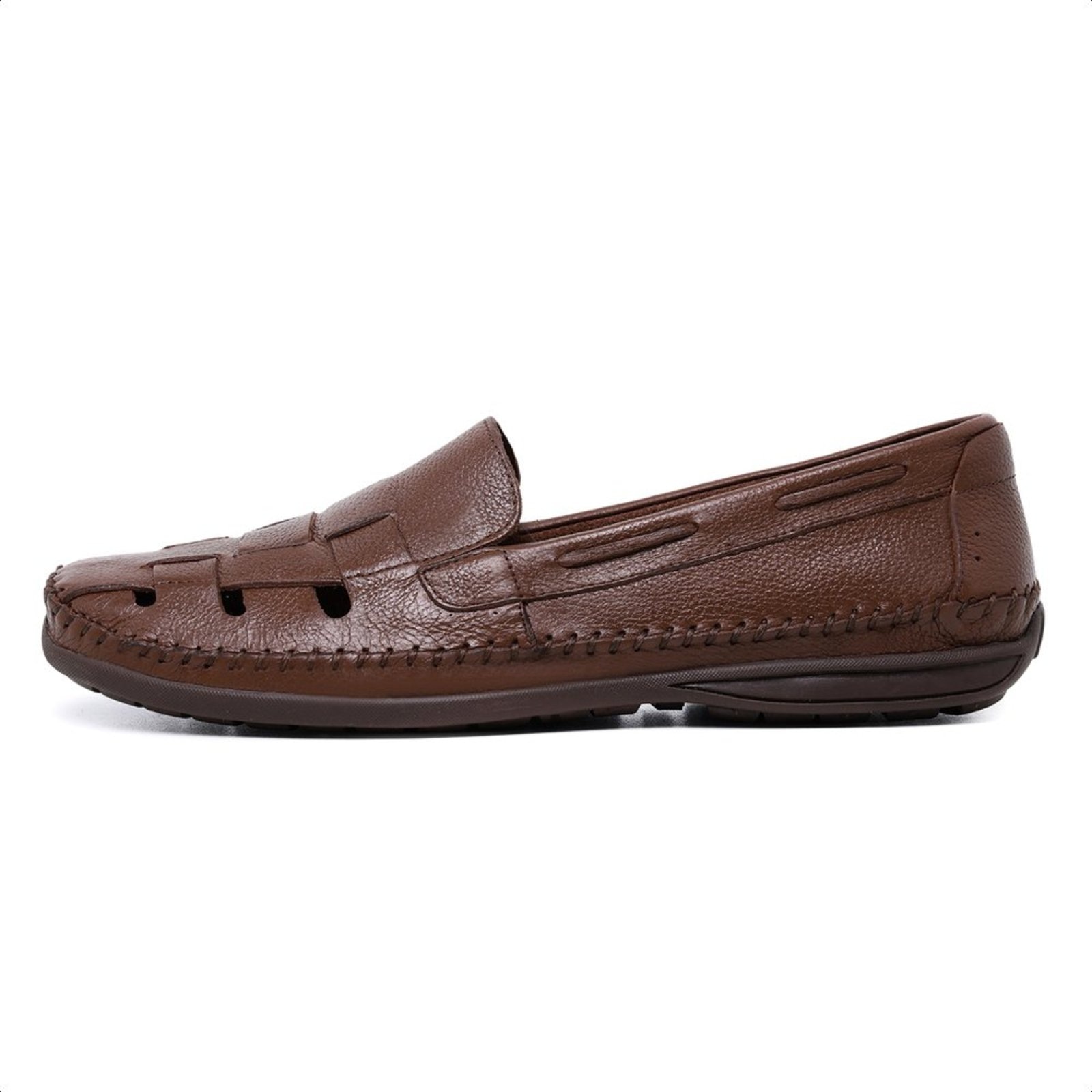 Imagem principal Mocassim Centuria Tamanho Especial em Couro Centuria Calçados caramelo