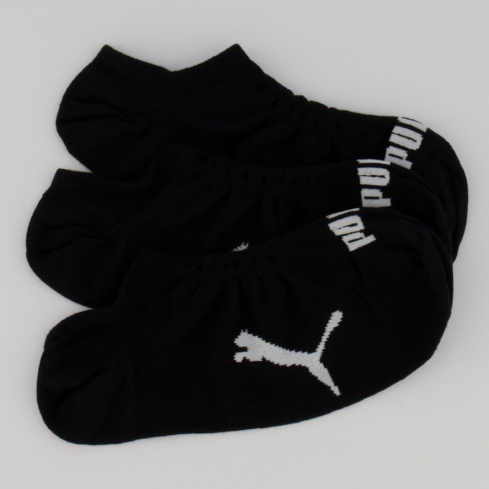 Imagem principal Kit Meia Puma Sapatilha 3 pares Preta Puma preto