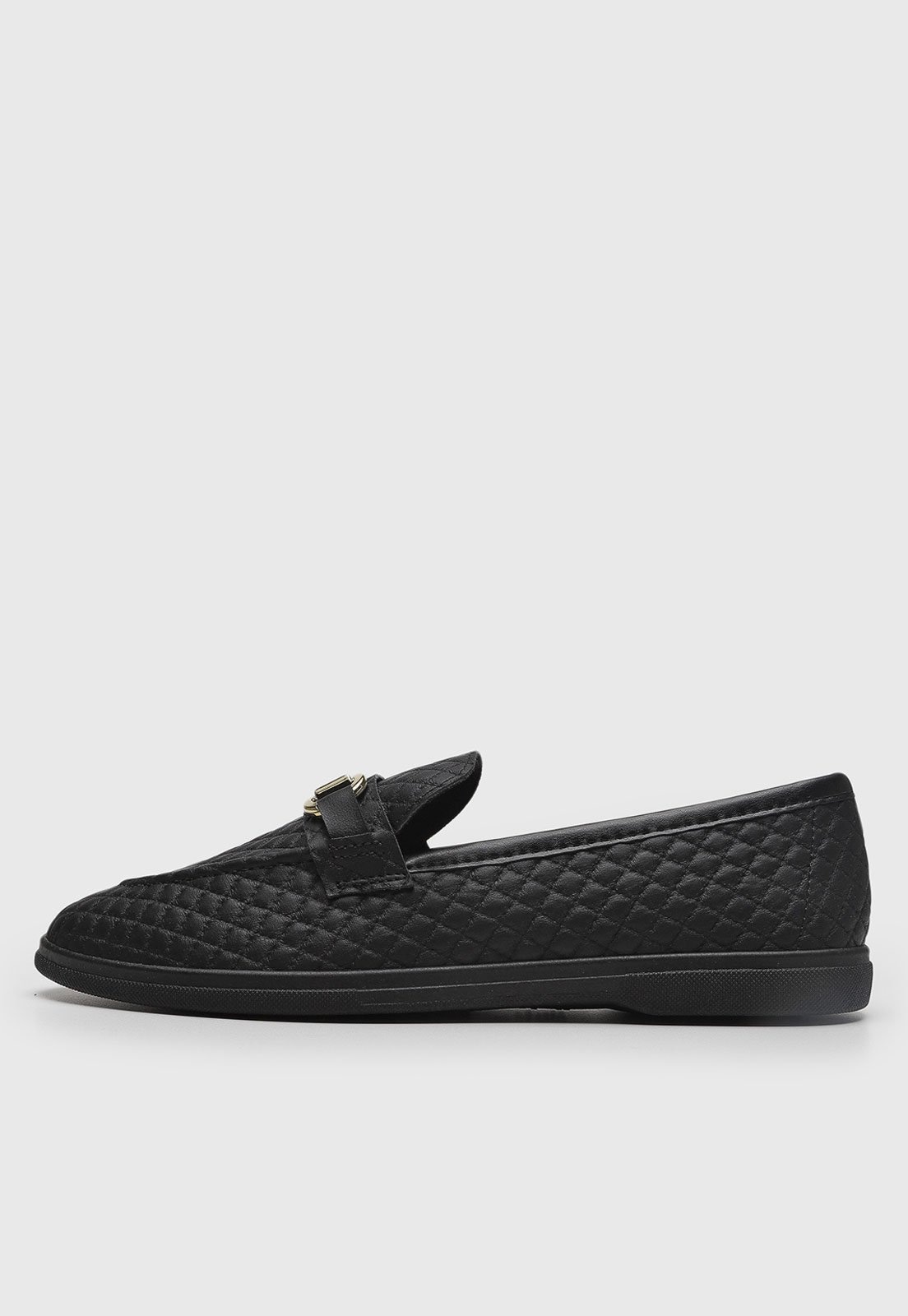 Imagem principal Sapatilha Feminina Moleca Matelassê Fivela Preta MOLECA preto