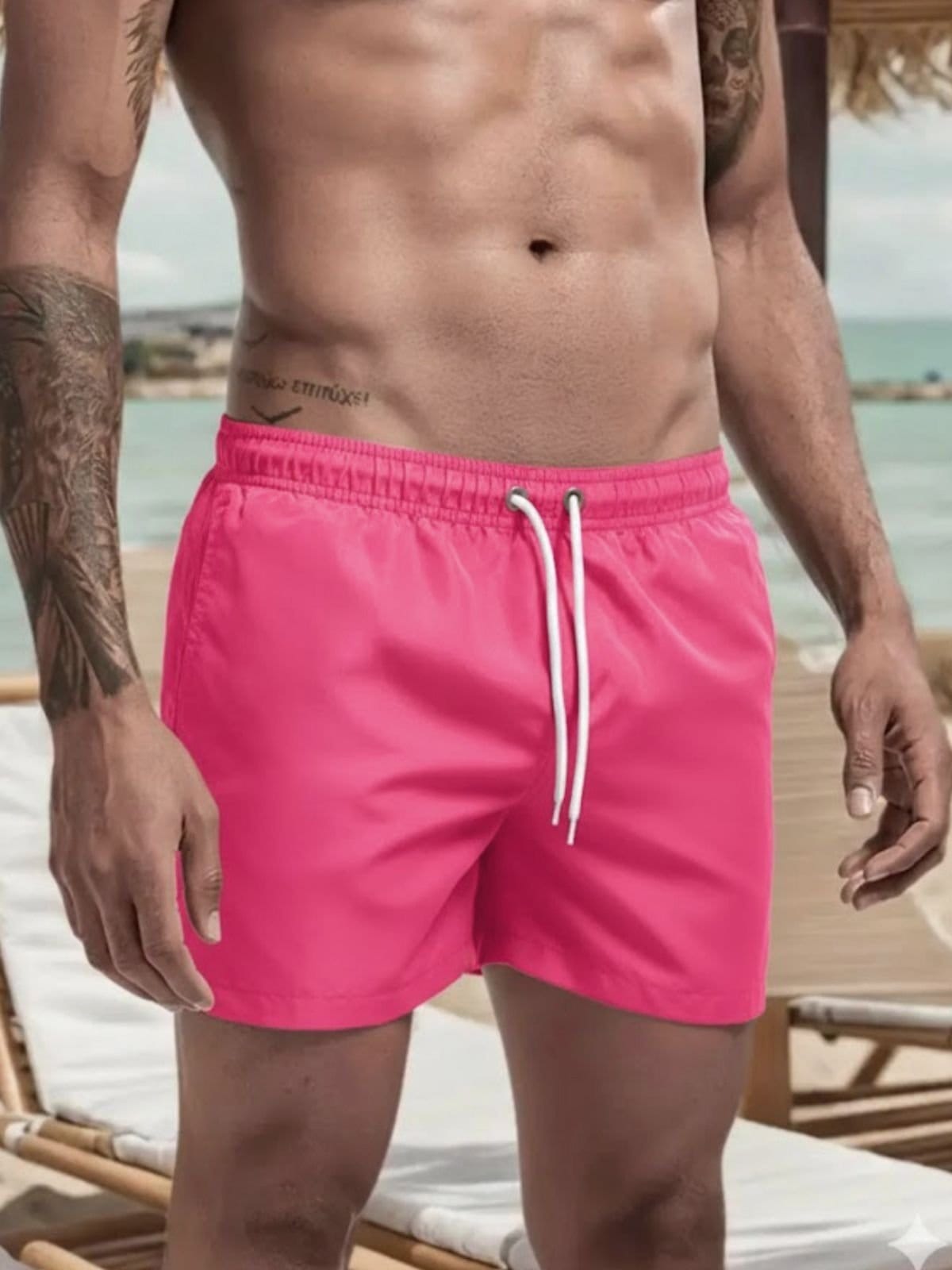 Short Masculino Safira Moda Tactel Pink