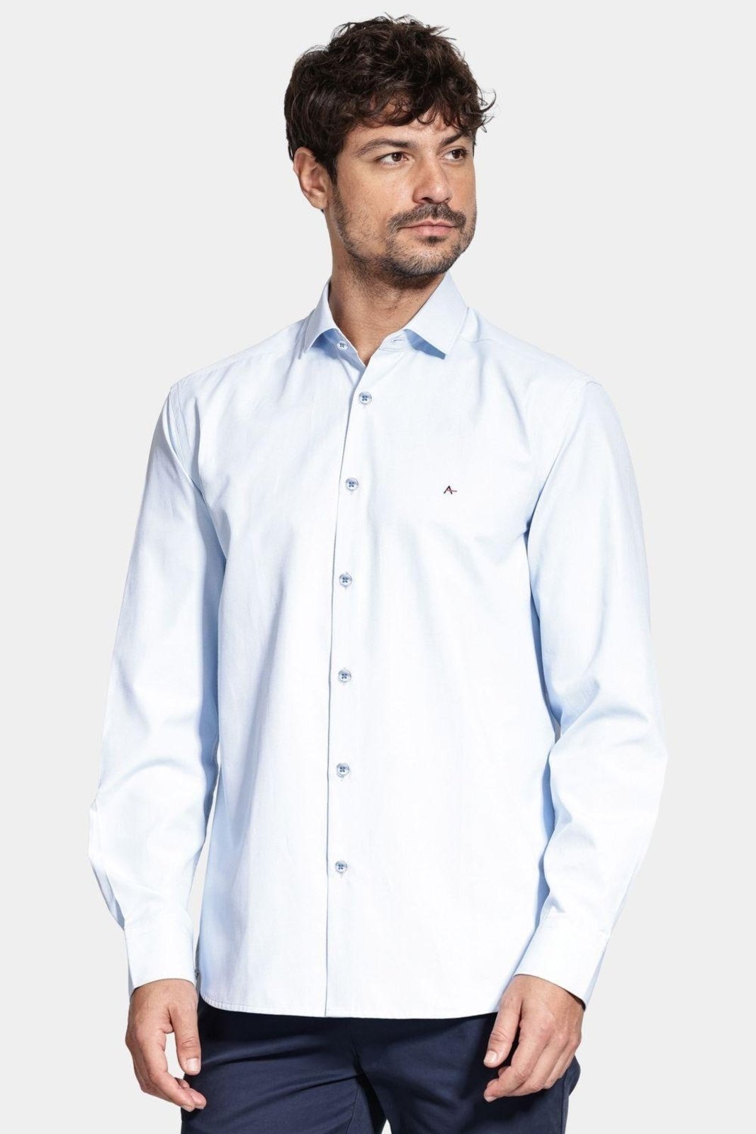 Imagem principal Camisa Aramis Manga Longa Algodão Misto Aramis azul