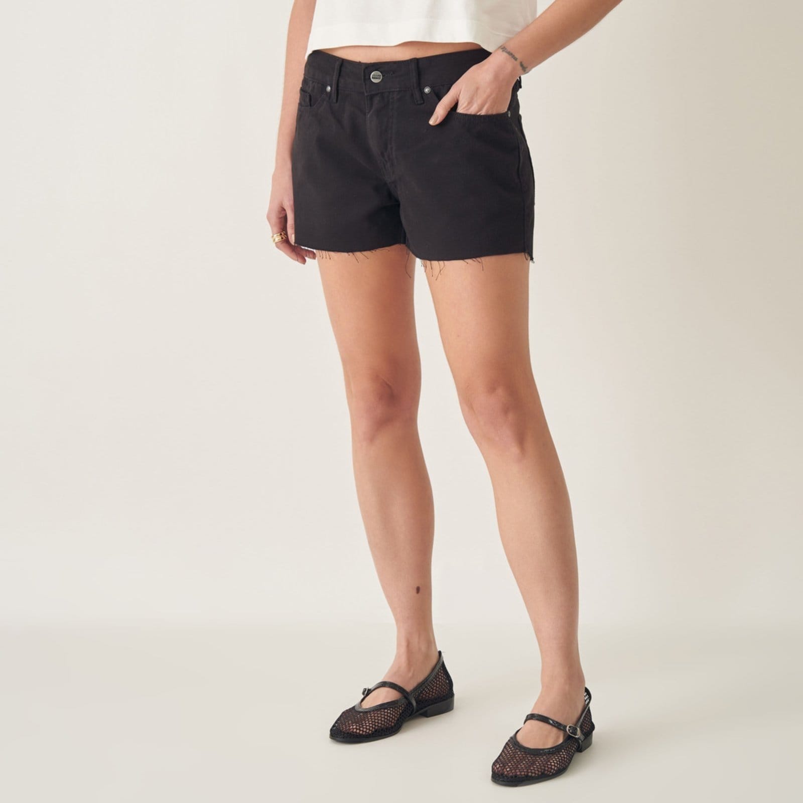 Short Jeans Color Barra Desfiada