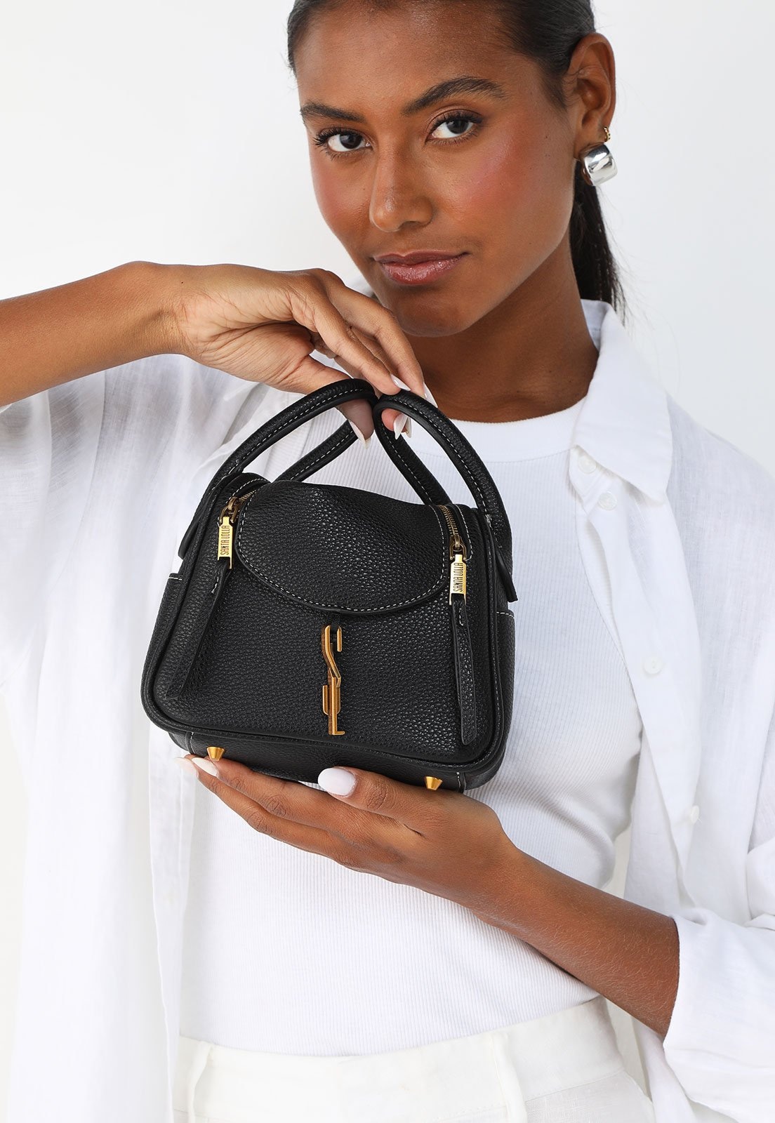 Imagem principal Bolsa Tiracolo Santa Lolla Alça Dupla Preta Santa Lolla preto