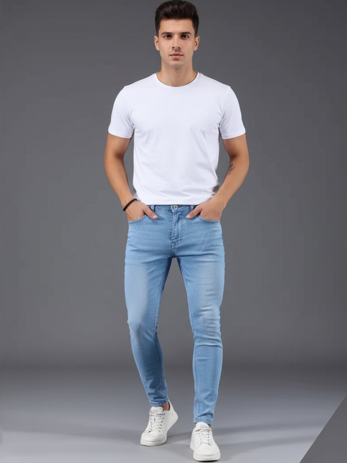 Calça Masculina Tempo Hábil Delavê Básica e Confortável