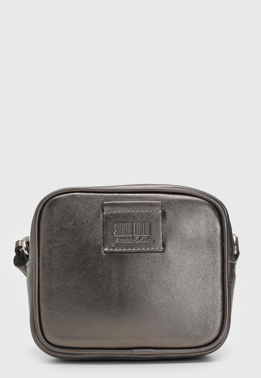 Imagem principal Bolsa Transversal Santa Lolla Metalizado Grafite Santa Lolla cinza