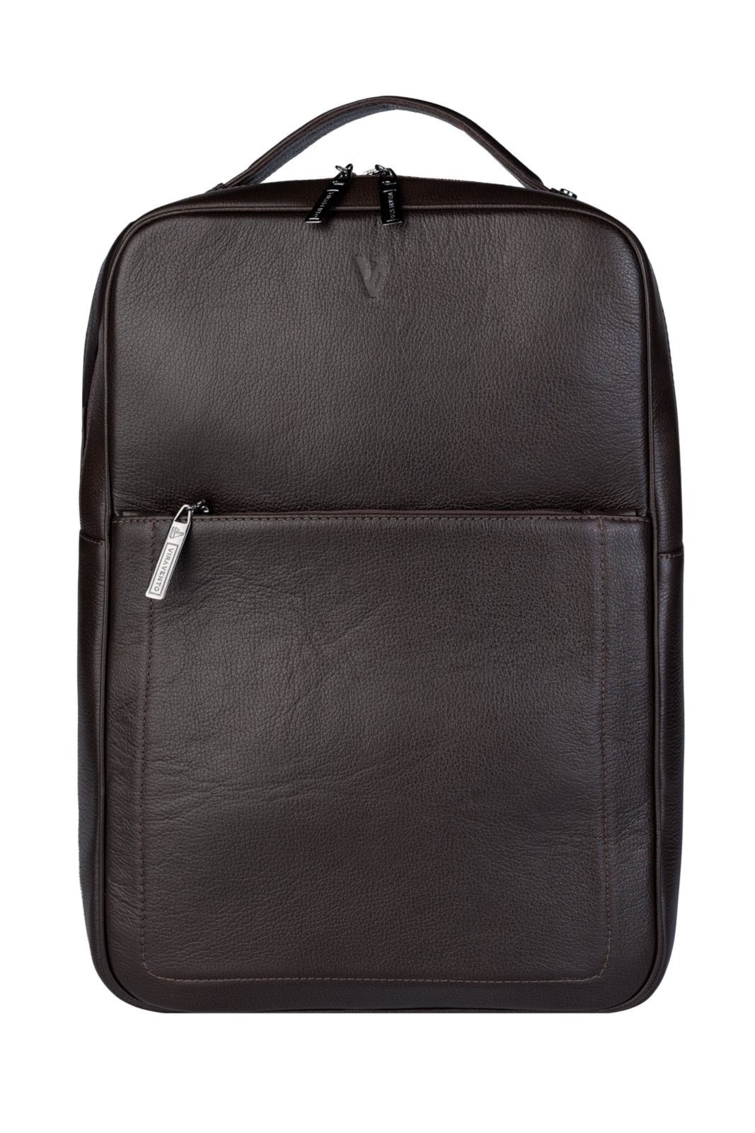 Imagem principal Mochila Vira Vento Masculina Em Couro Floater Rafael - Café Vira Vento preto