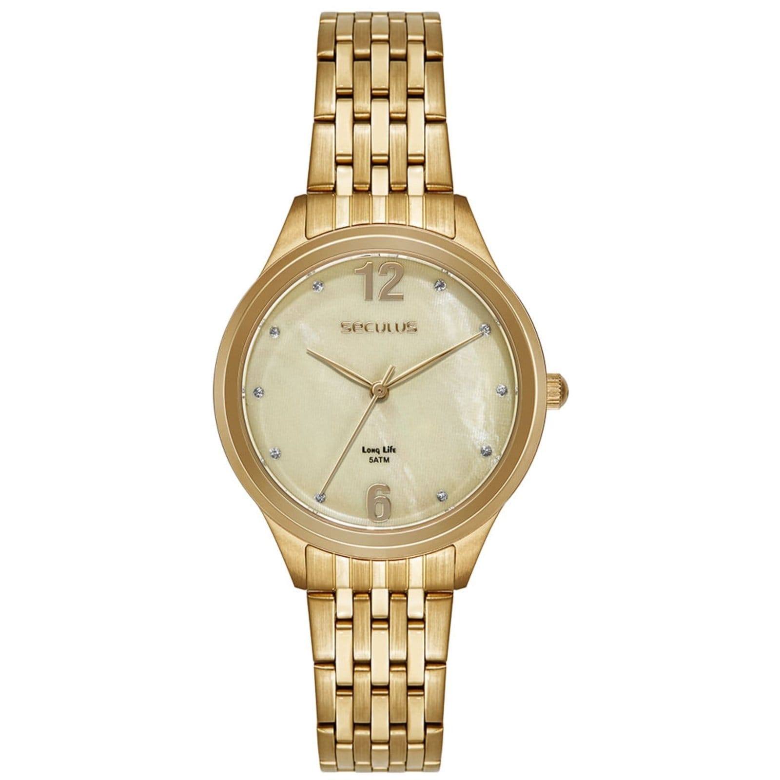 Relógio Feminino Seculus Analógico em Cristais