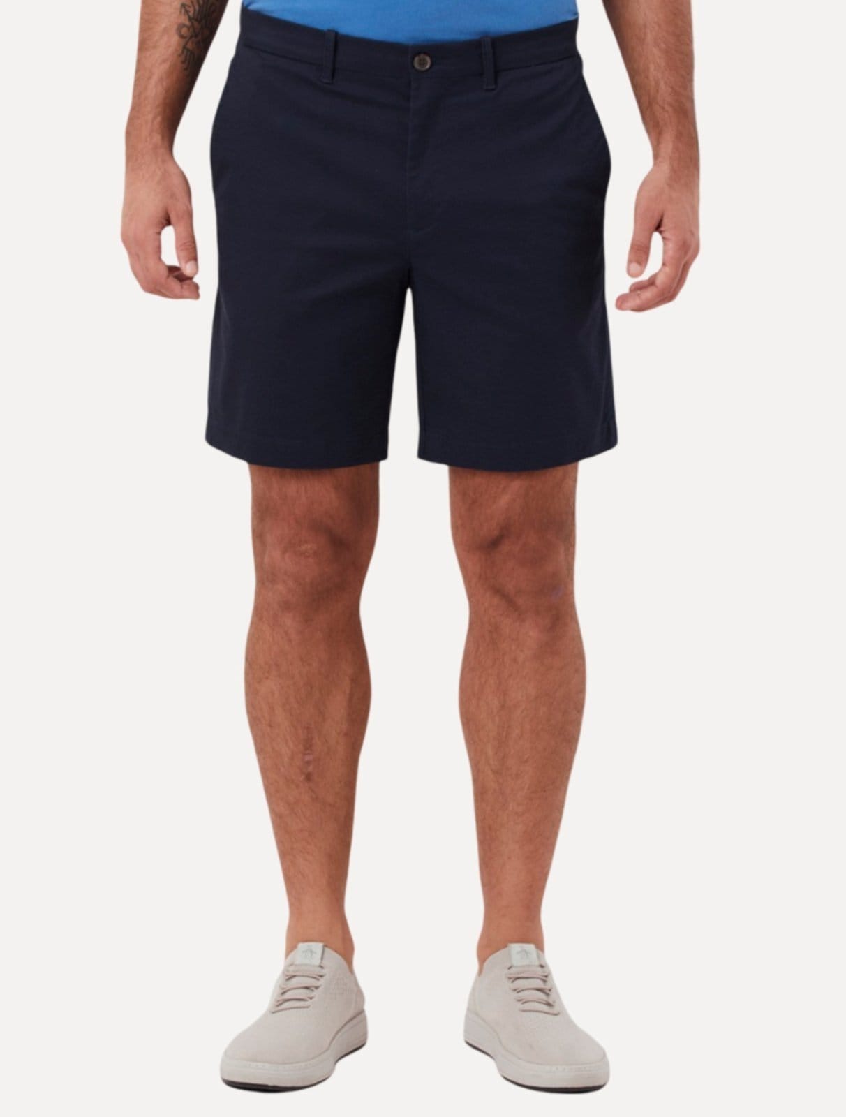 Bermuda Original Penguin Masculina Slim Sarja Chino Button Marinho