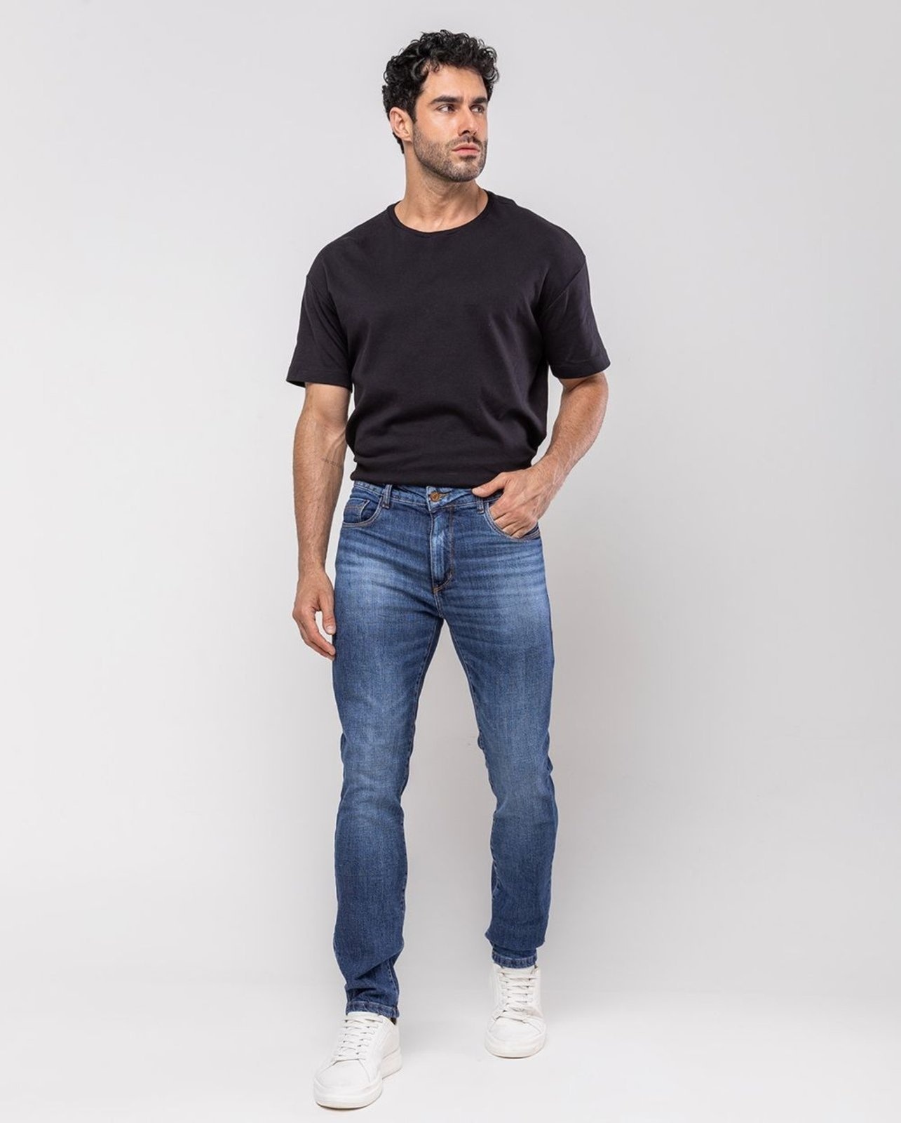 Imagem principal Calça Slim Fit Masculina 24739 Sky Escuro Consciência jeans