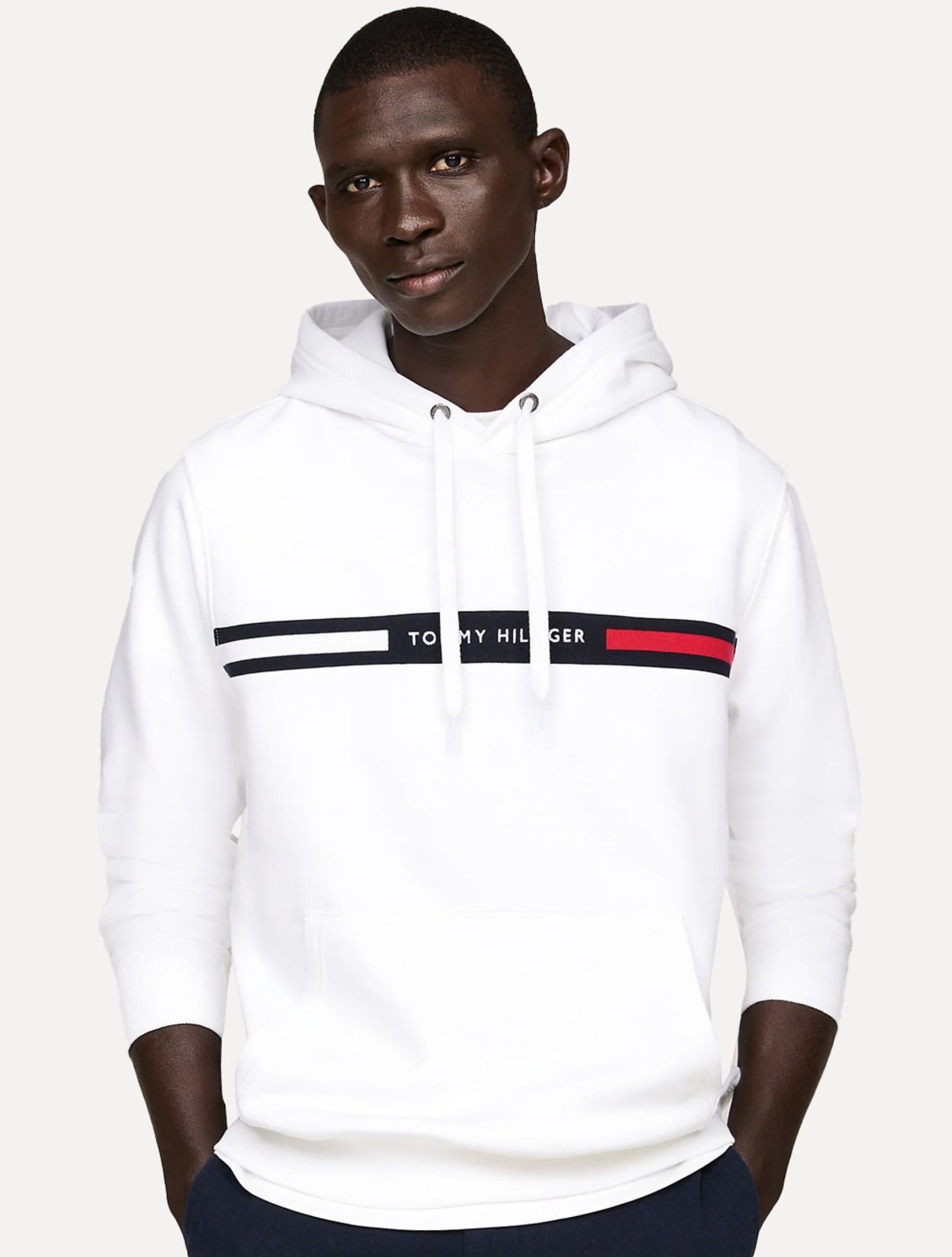 Imagem principal Moletom Tommy Hilfiger Masculino Chest Insert Hoodie Branca Tommy Hilfiger branco