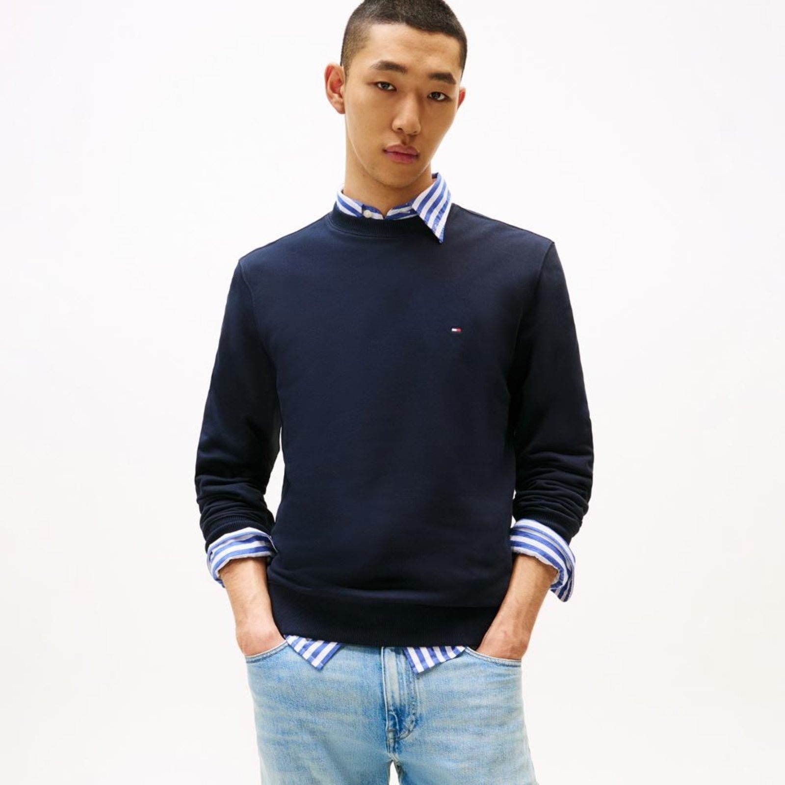 Imagem principal Moletom Com Felpa Bandeira Bordada Tommy Hilfiger azul marinho