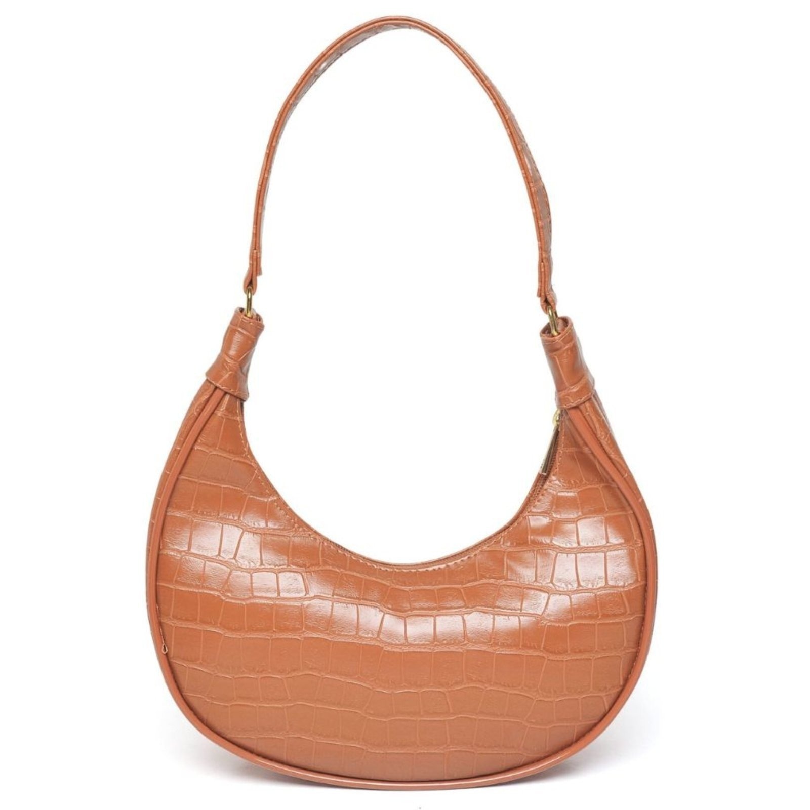 Imagem principal Bolsa Feminina Anna Andrade Bolsa Média Meia Lua De Ombro Dia a Dia Tendência Anna Andrade caramelo