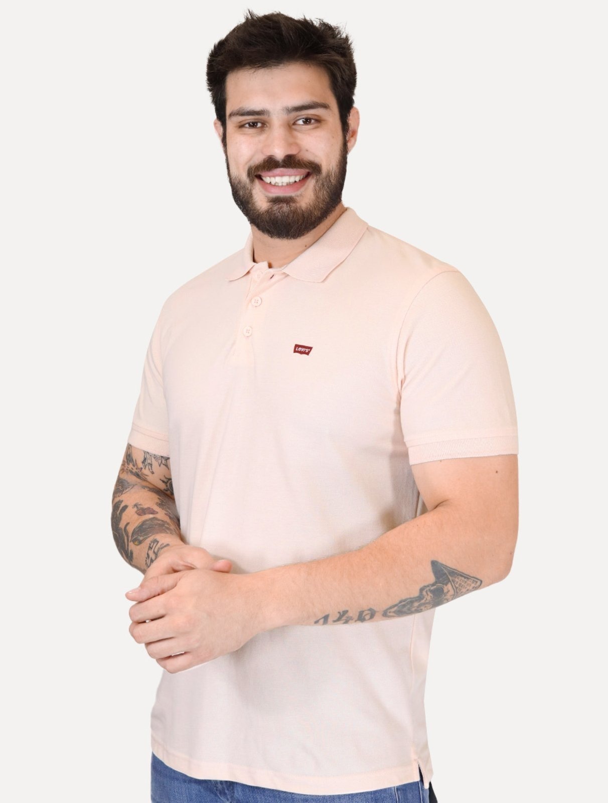 Imagem principal Polo Levis Masculina Housemark Salmão Claro Levis coral