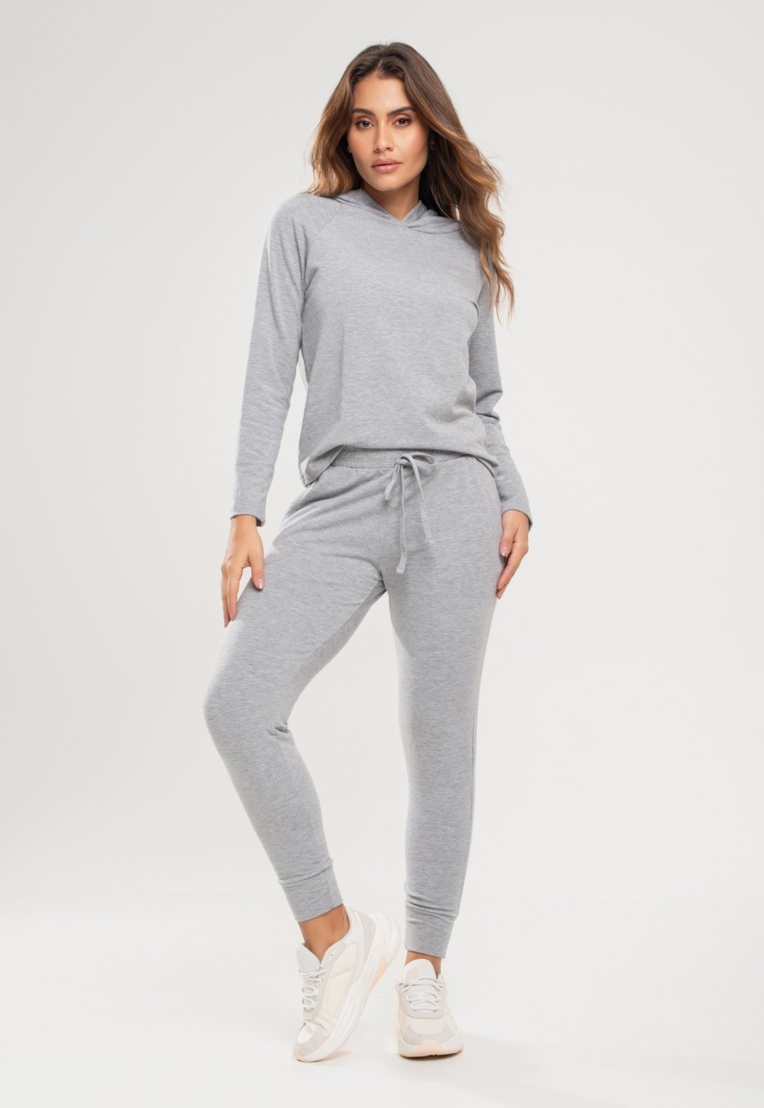 Imagem principal Calça Salvatore Comfy Jogger Moletinho Mescla Salvatore Fashion cinza