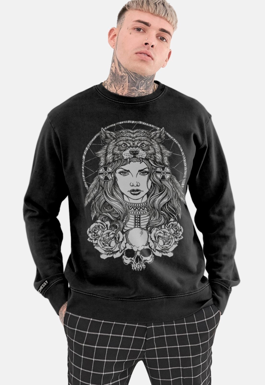 Imagem principal Moletom Crewneck Oversized Vista Rock Girl Wolf Vista Rock preto