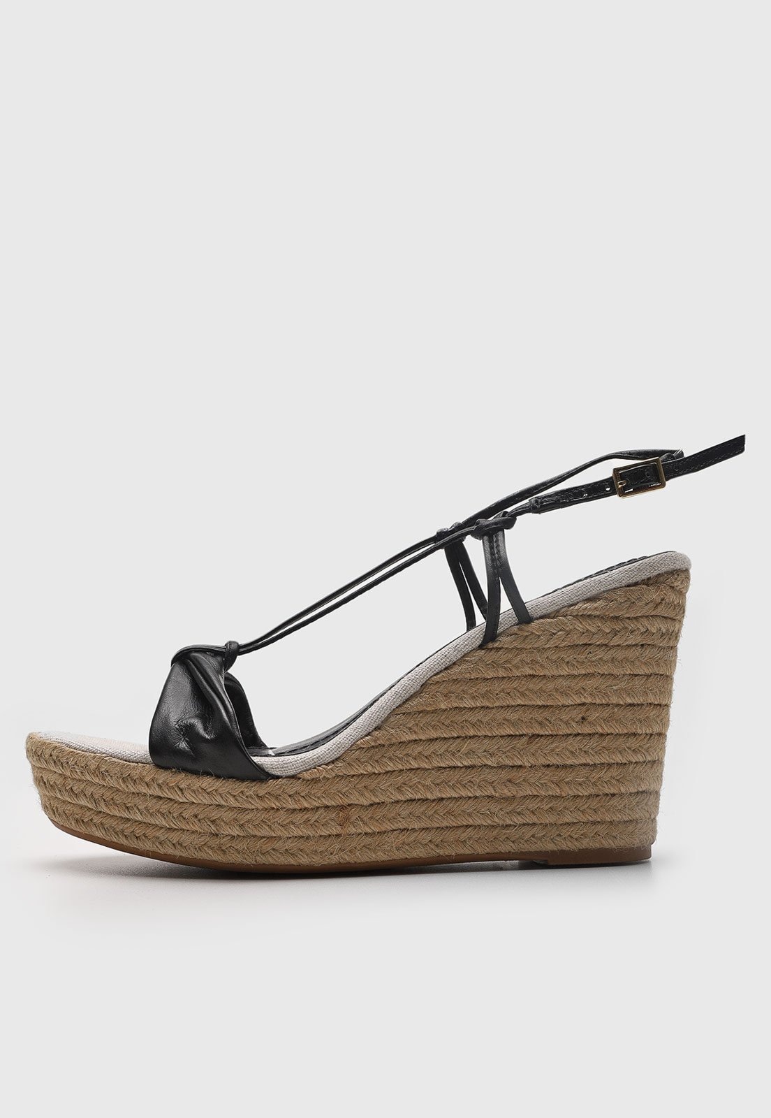 Imagem principal Sandália Feminina Degalls Salto Anabela Corda Preta Degalls preto