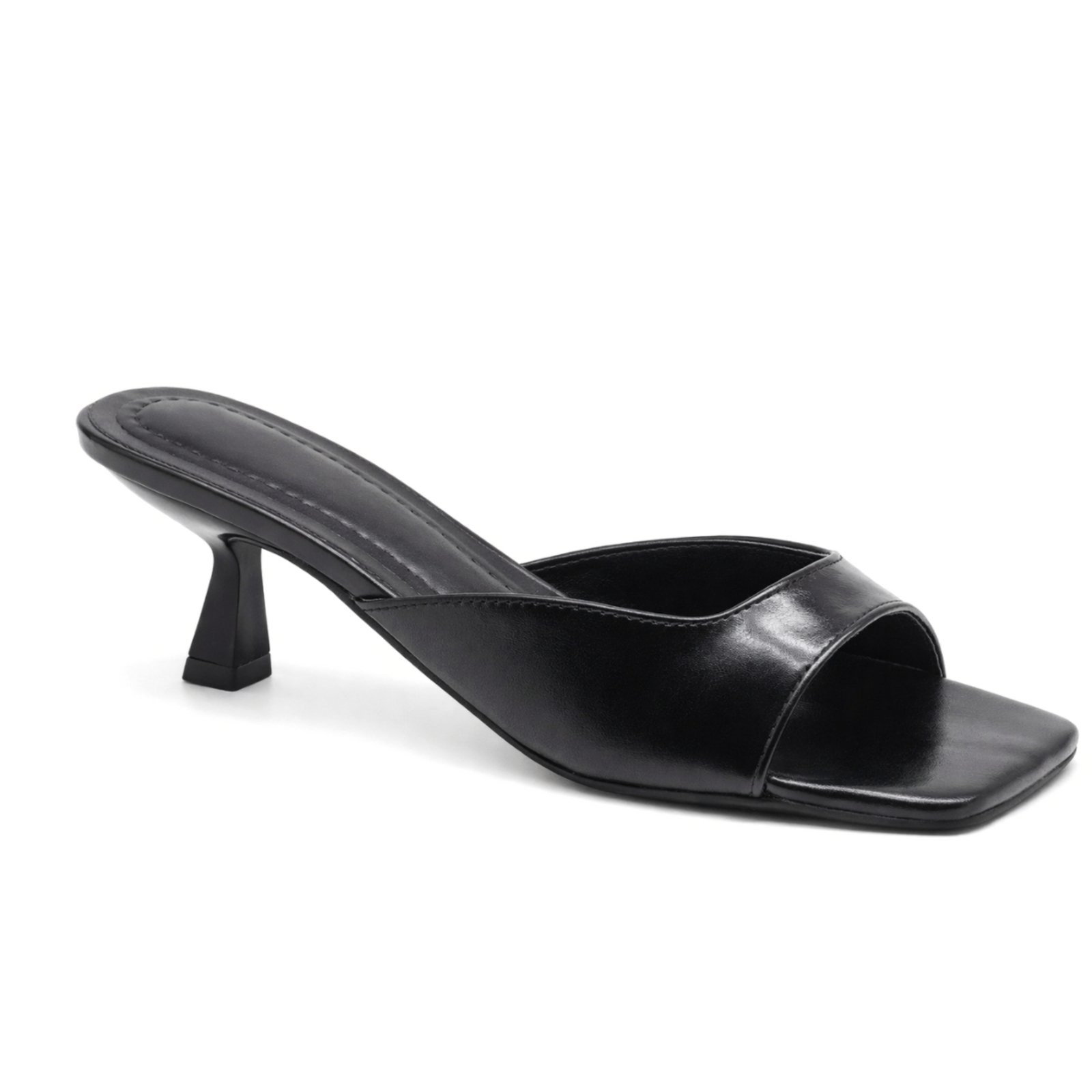 Imagem principal Sandália Feminina Salto Baixo Tamanco Dedo Delicado Sete Sales 5414 Sete Sales preto