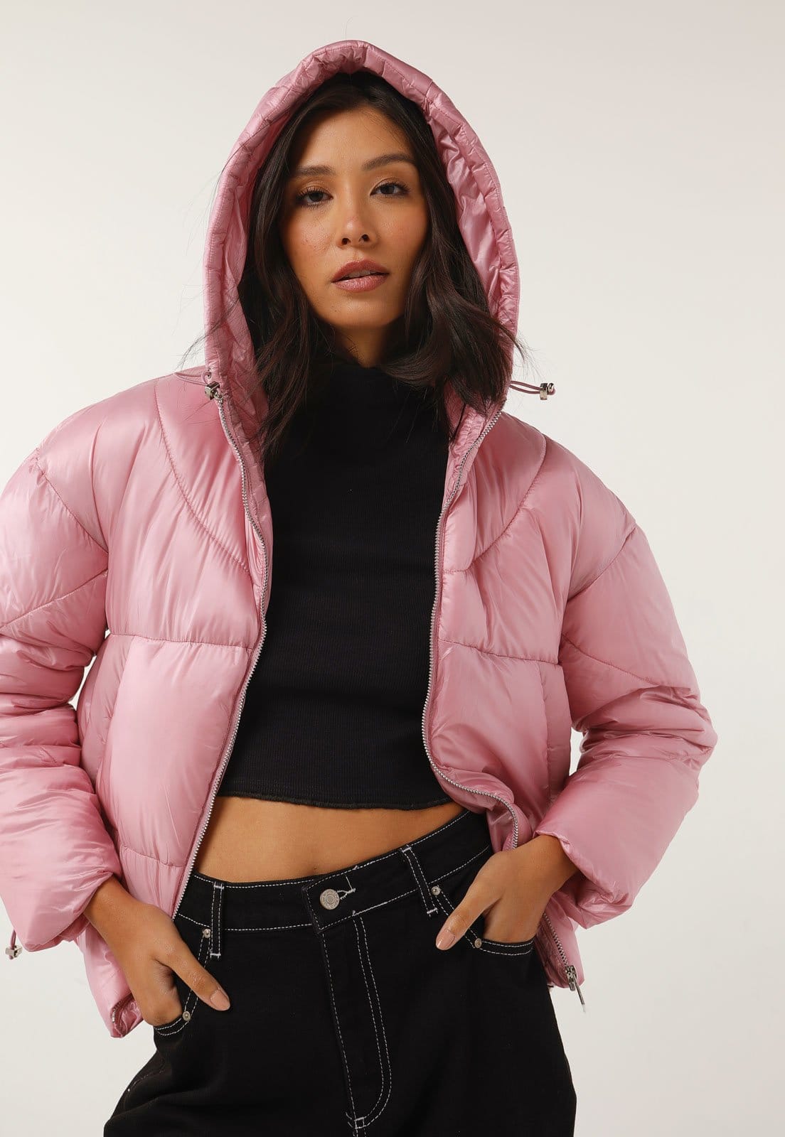 Jaqueta Puffer Facinelli by MOONCITY Capuz