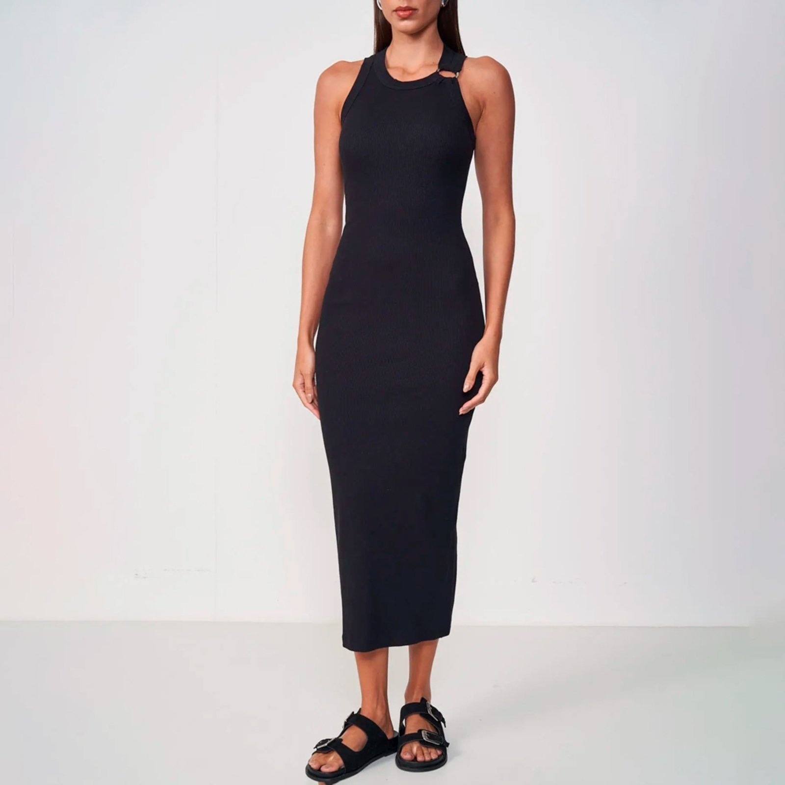 Imagem principal Vestido Super Mid Colcci Canelada In25 Feminino Colcci preto