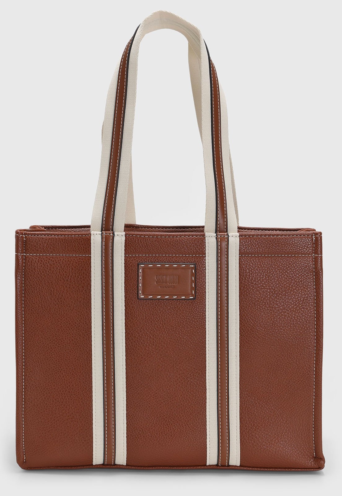 Imagem principal Bolsa Grande Feminina Santa Lolla Alças Contrastantes Santa Lolla marrom