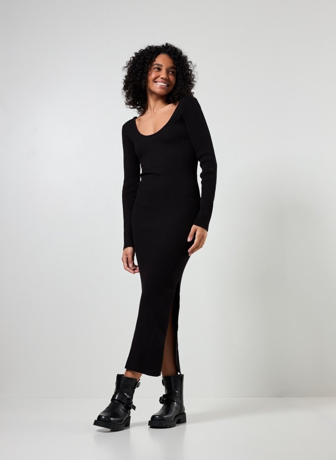 Imagem principal Vestido Em Tricô Preto 2 Em 1 Youcom multicolorido