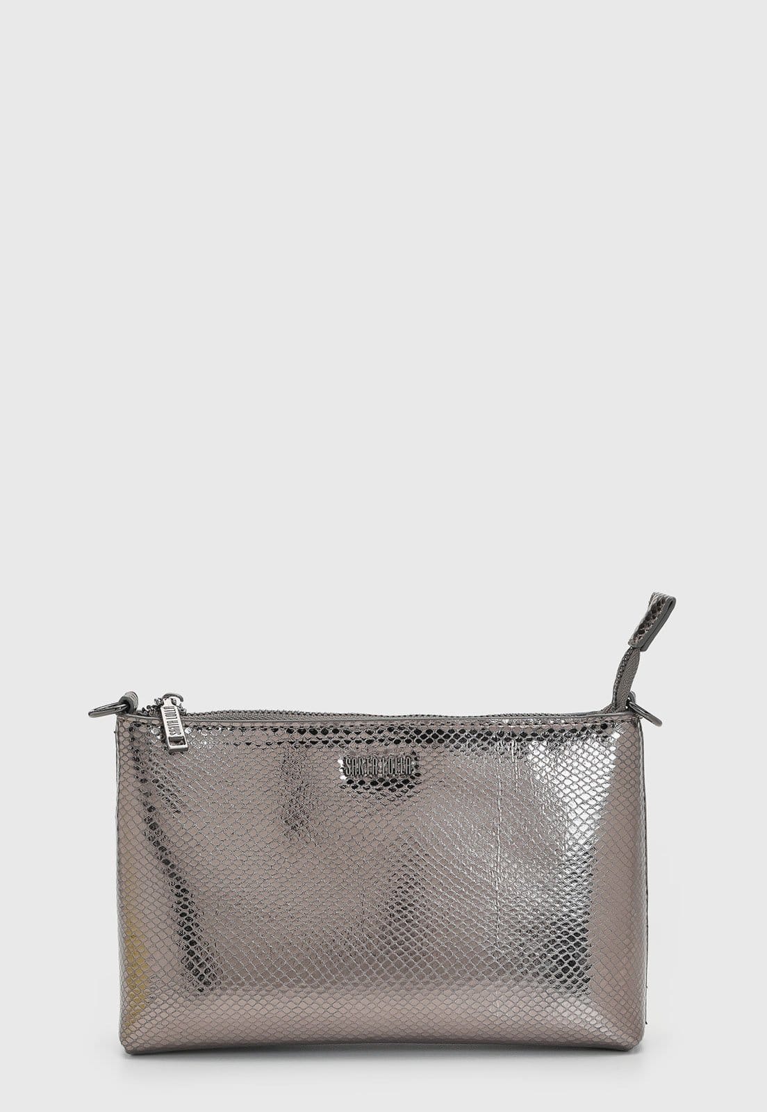 Bolsa Feminina Santa Lolla Metalizada Textura Cobra