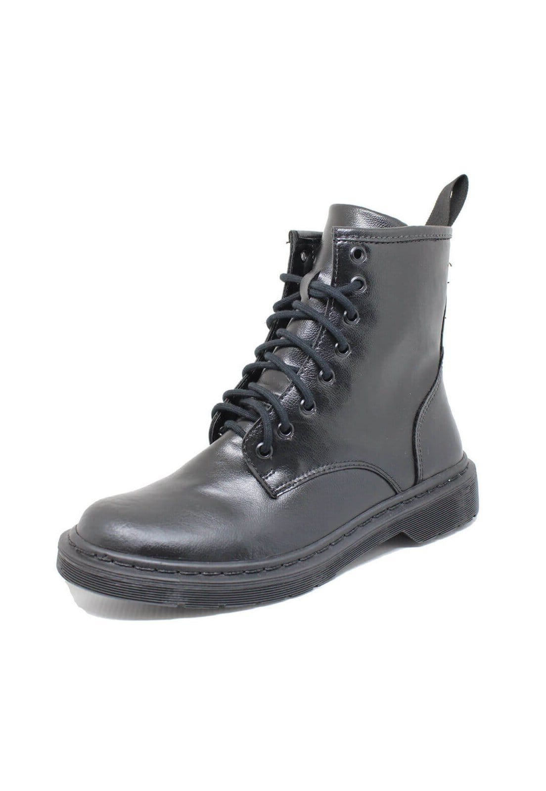 Coturno Inglês Estilo Veggie Preto Perfil Baixo All Black