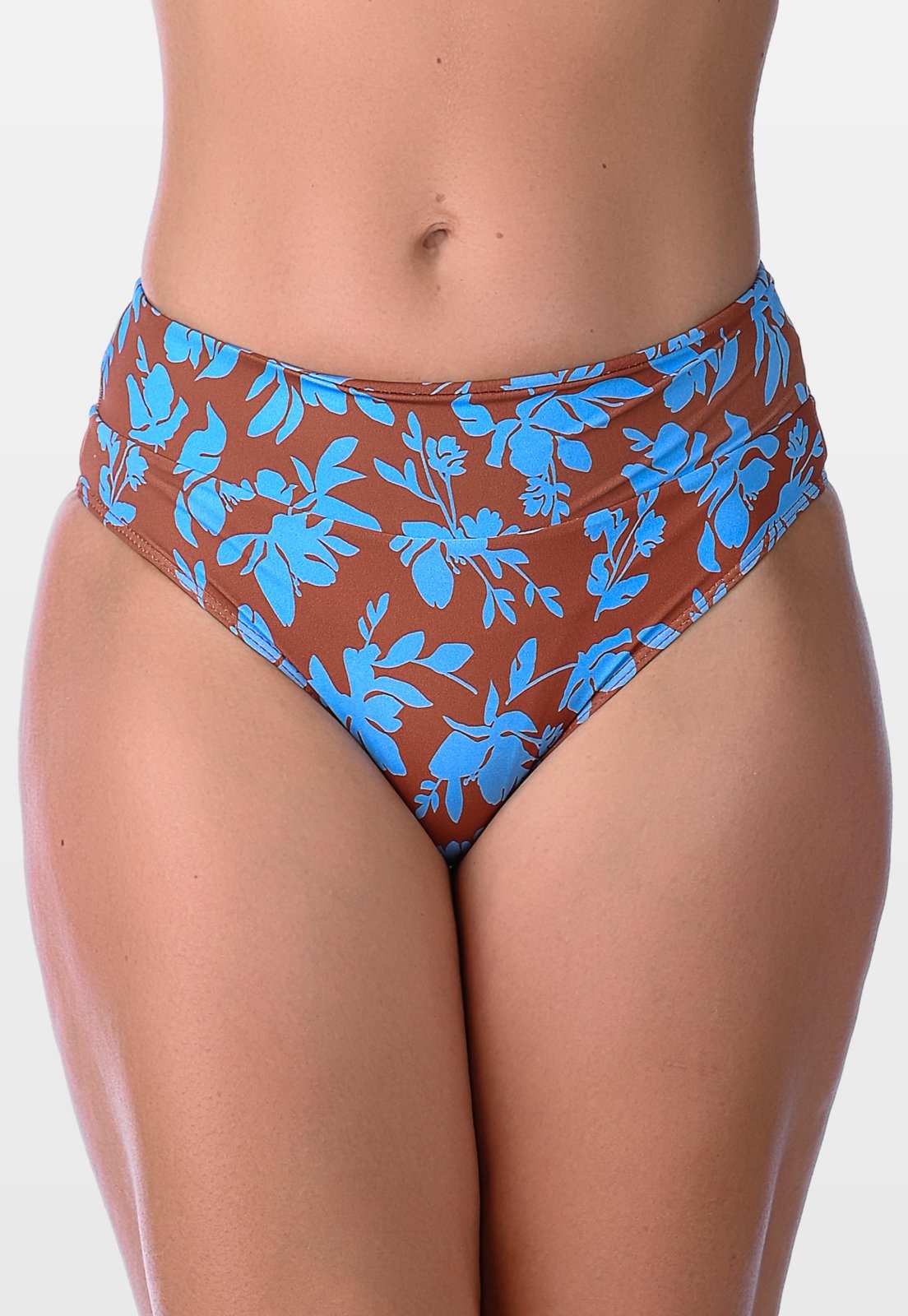 Imagem principal Calcinha Summer Soul Cintura Baixa Cós Duplo Folhagem Summer Soul estampado/marrom