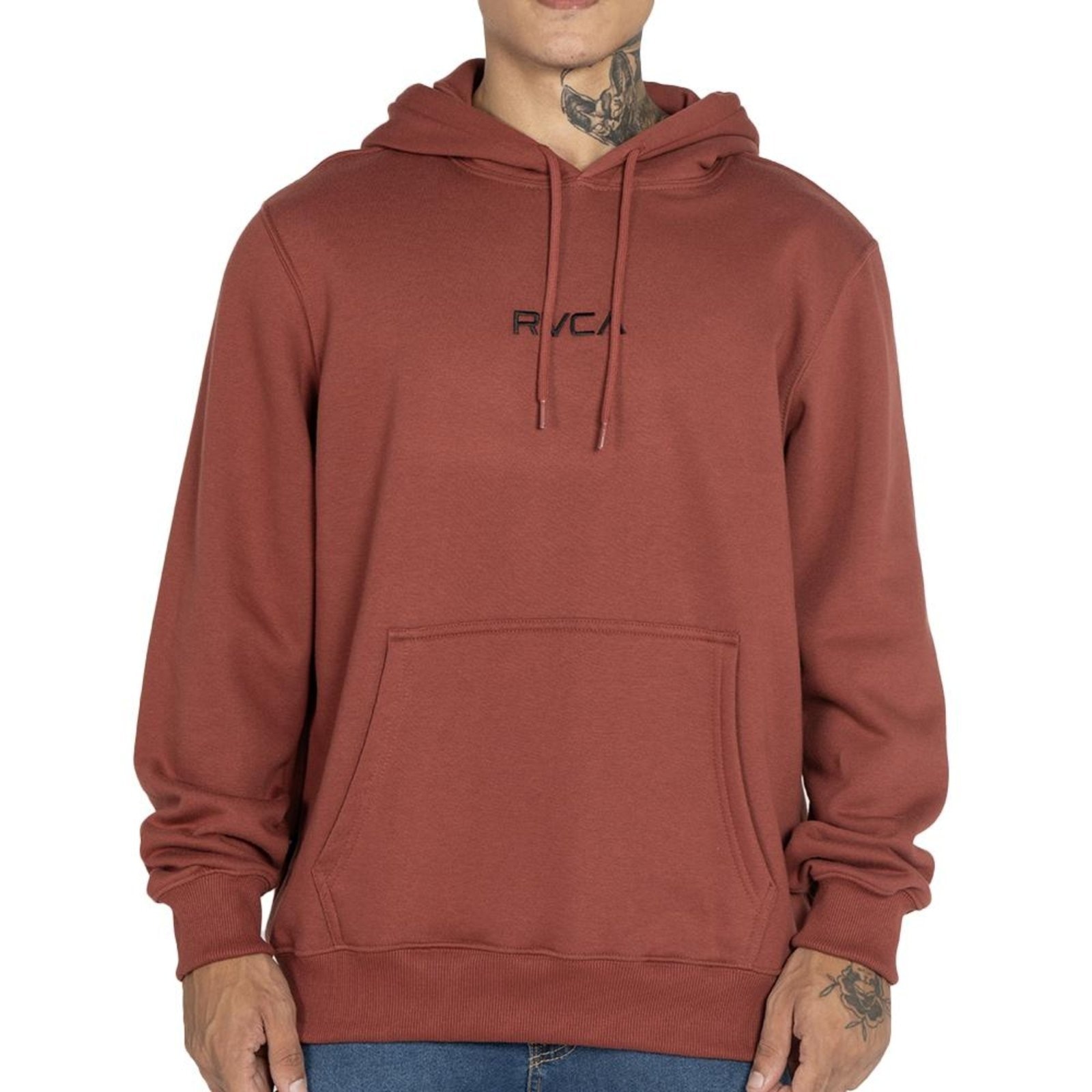 Imagem principal Moletom RVCA Canguru Tonally 270G WT25 Masculino Vinho RVCA vermelho