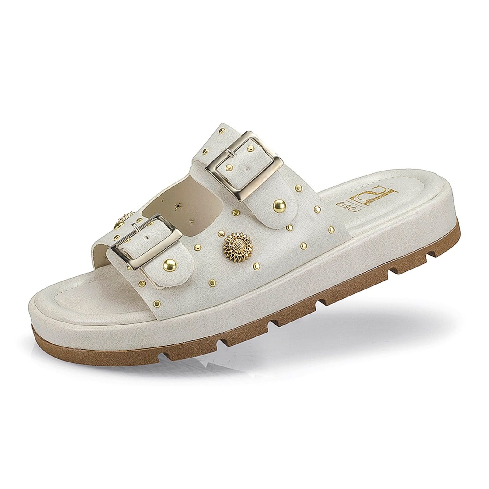 Sandália Rasteira Papete Flatform Spyke Fivela 052-040 Off