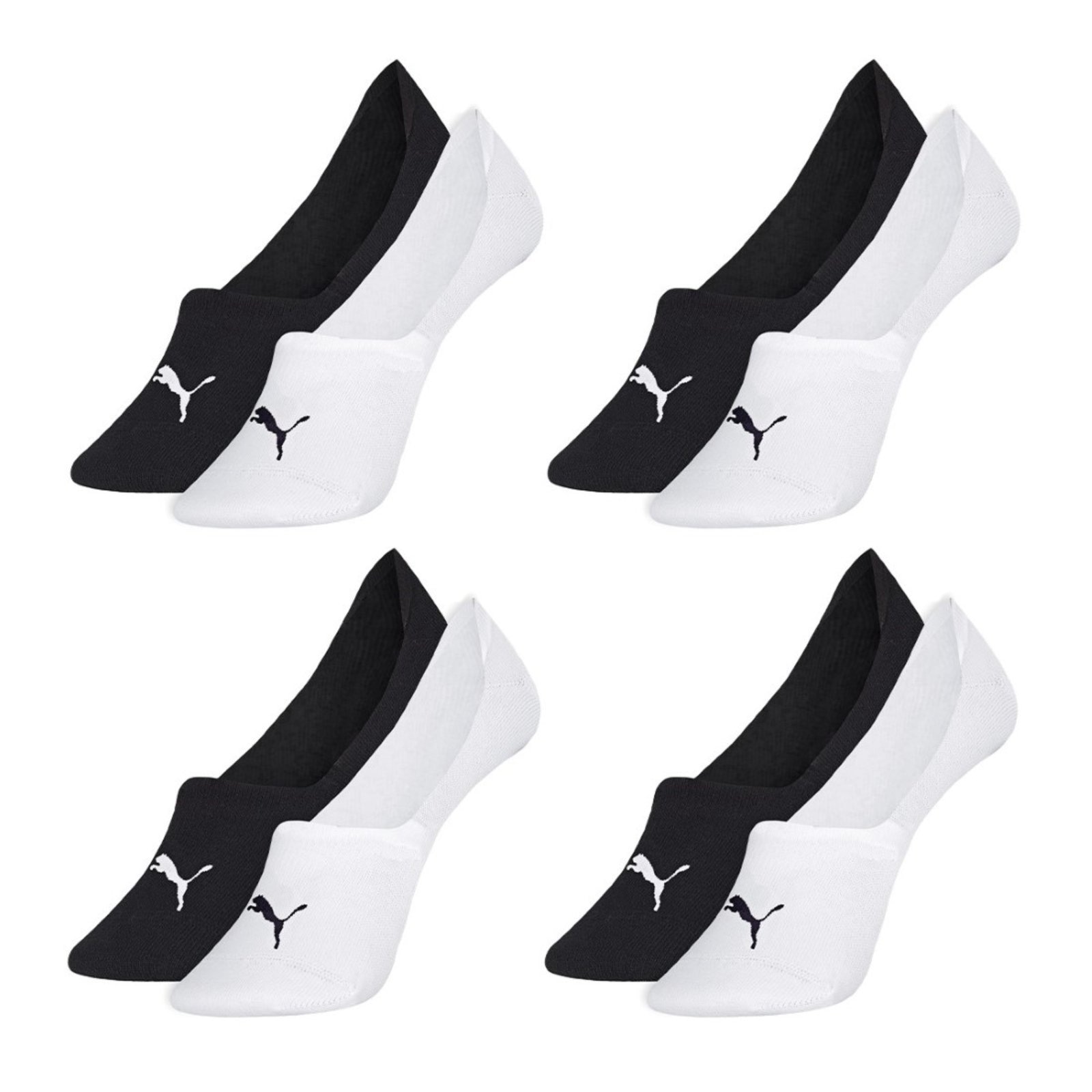 Imagem principal Kit 8 Pares de Meias Puma Femininas Sapatilhas Invisíveis 34 Puma preto